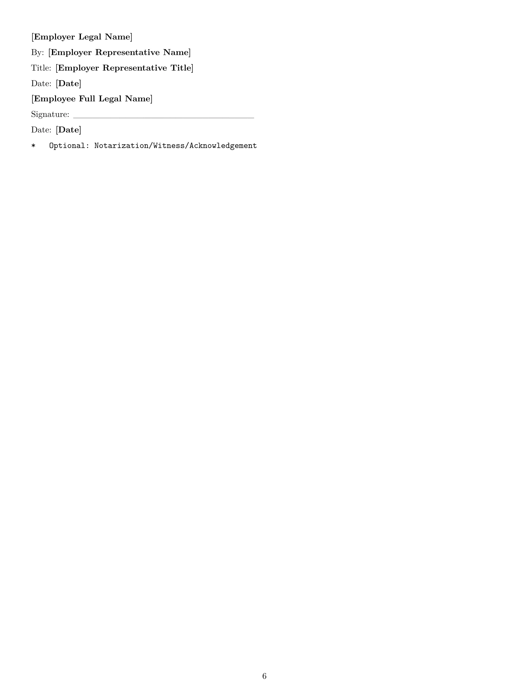 Preview page 6 of Free Alabama employment contract template
