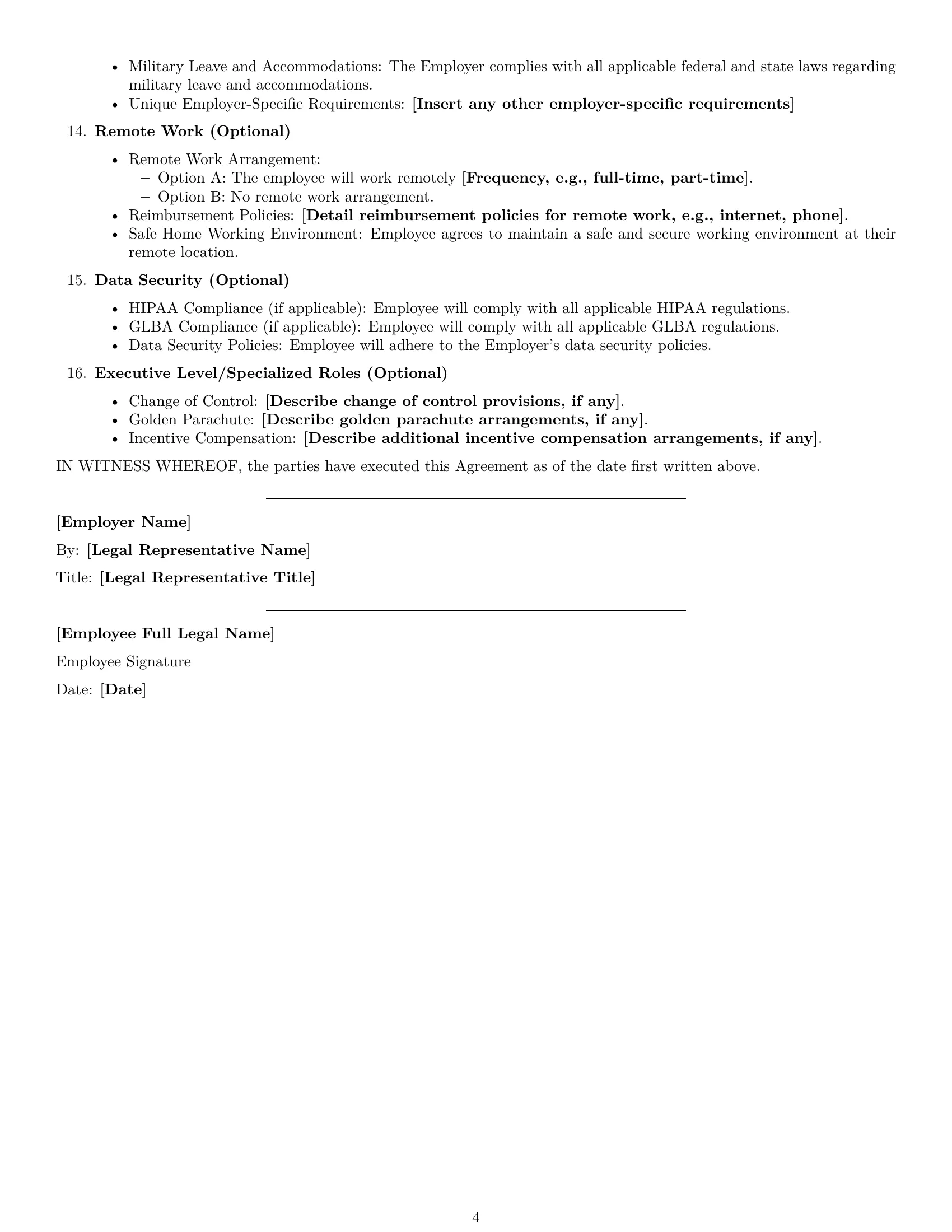 Preview page 4 of Free Georgia employment contract template