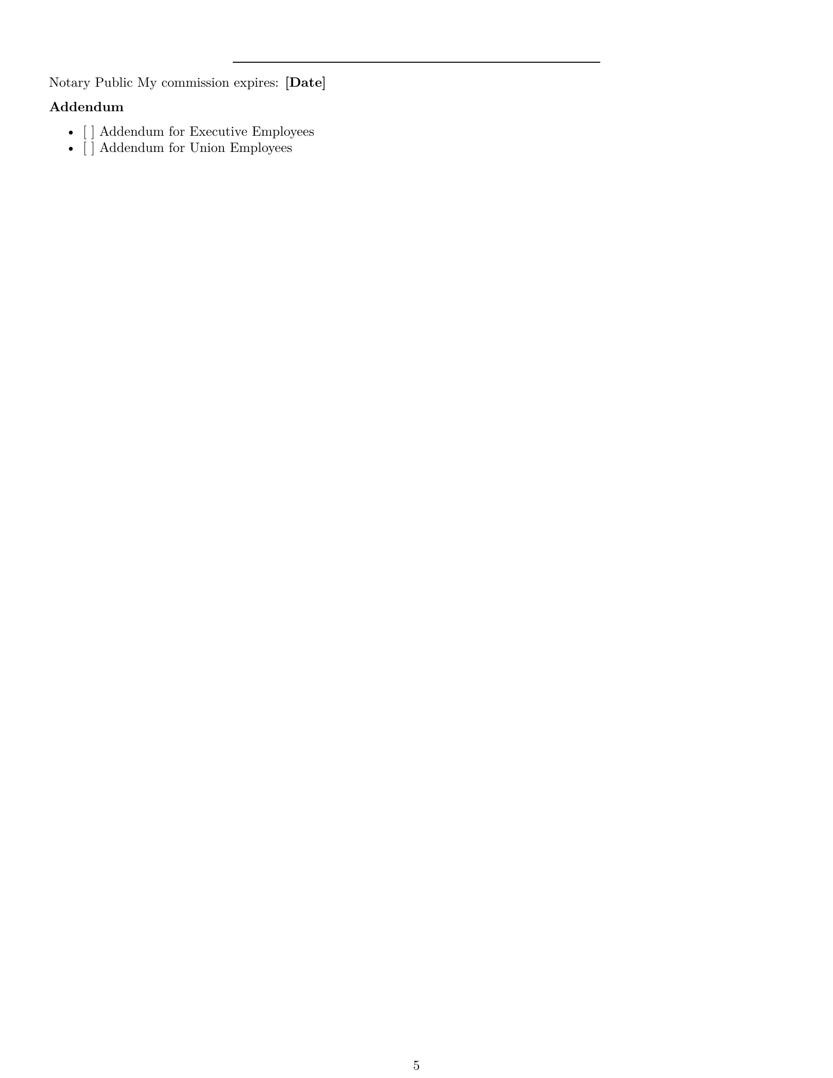 Preview page 5 of Free Alaska employment contract template