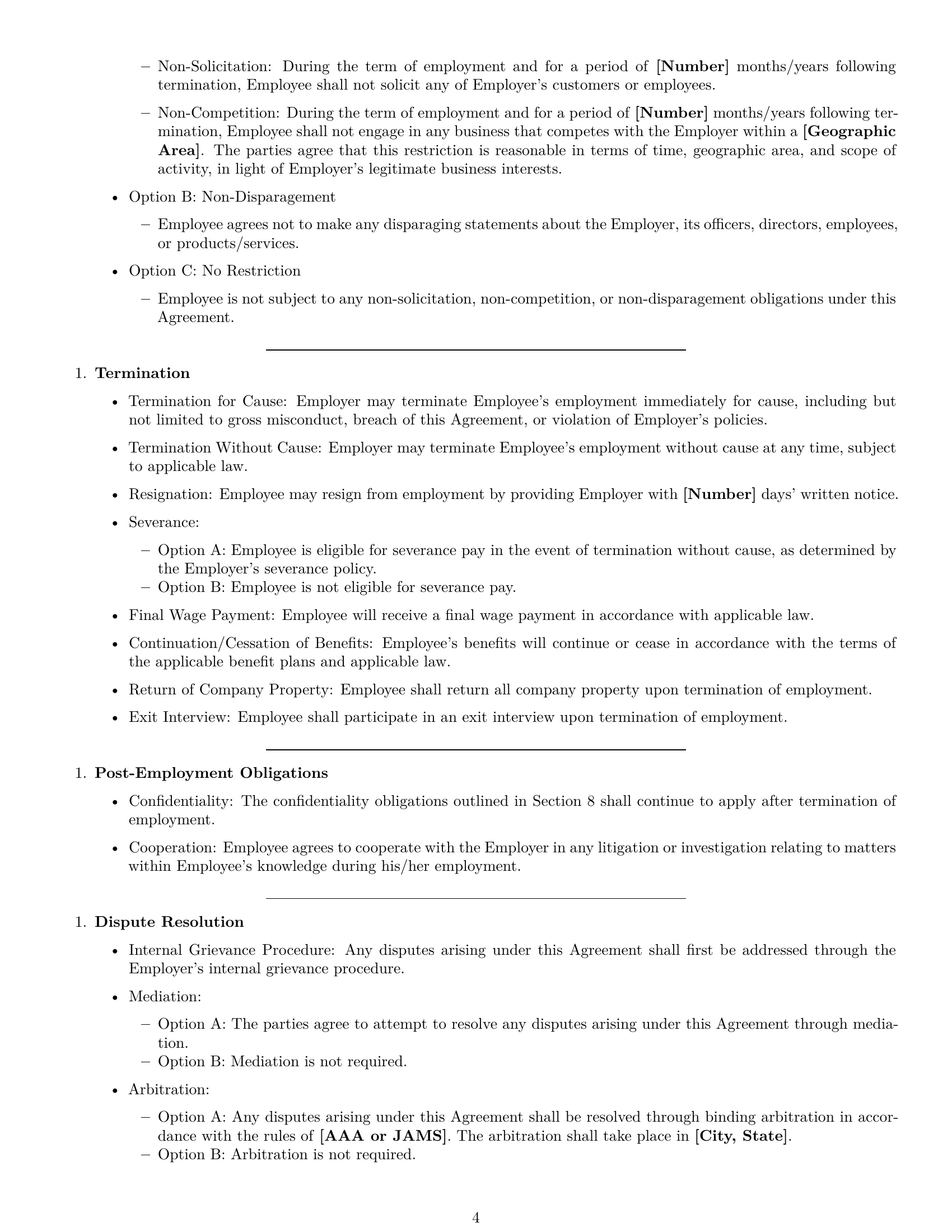 Preview page 4 of Free South Carolina employment contract template