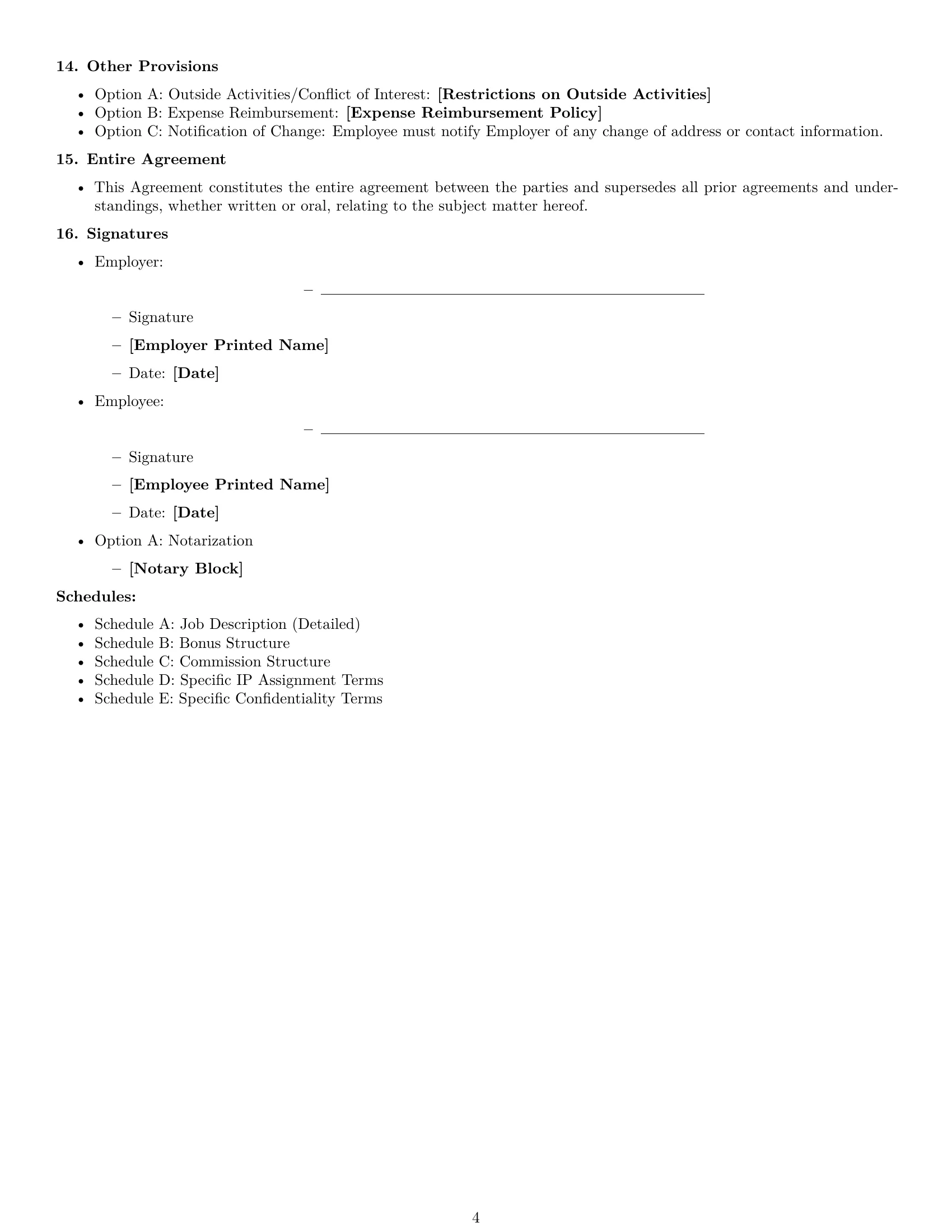 Preview page 4 of Free Wyoming employment contract template