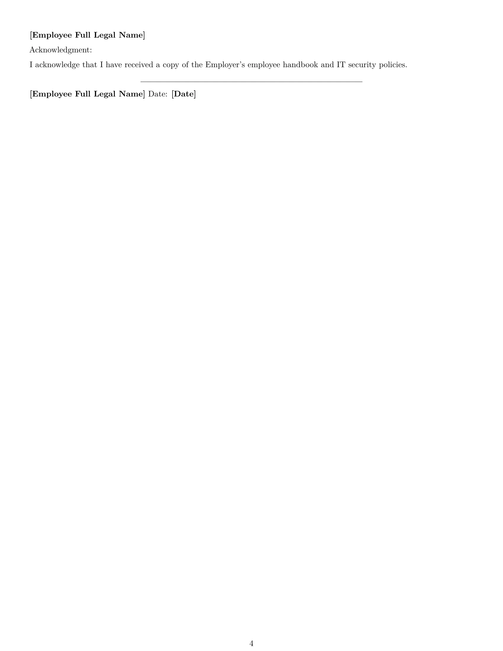 Preview page 4 of Free Michigan IT assistant employment contract template