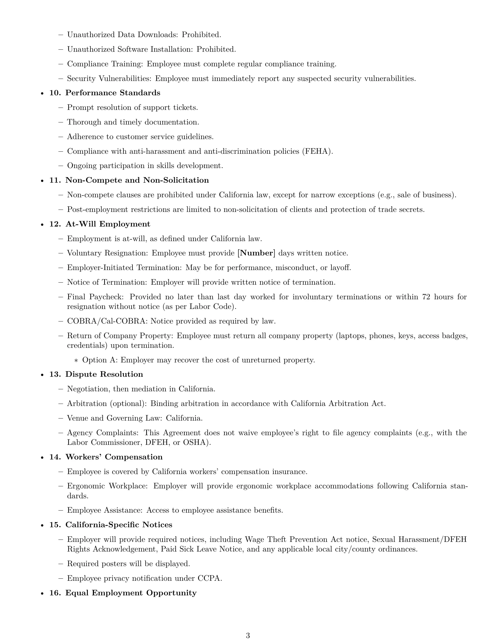 Preview page 3 of Free California IT assistant employment contract template