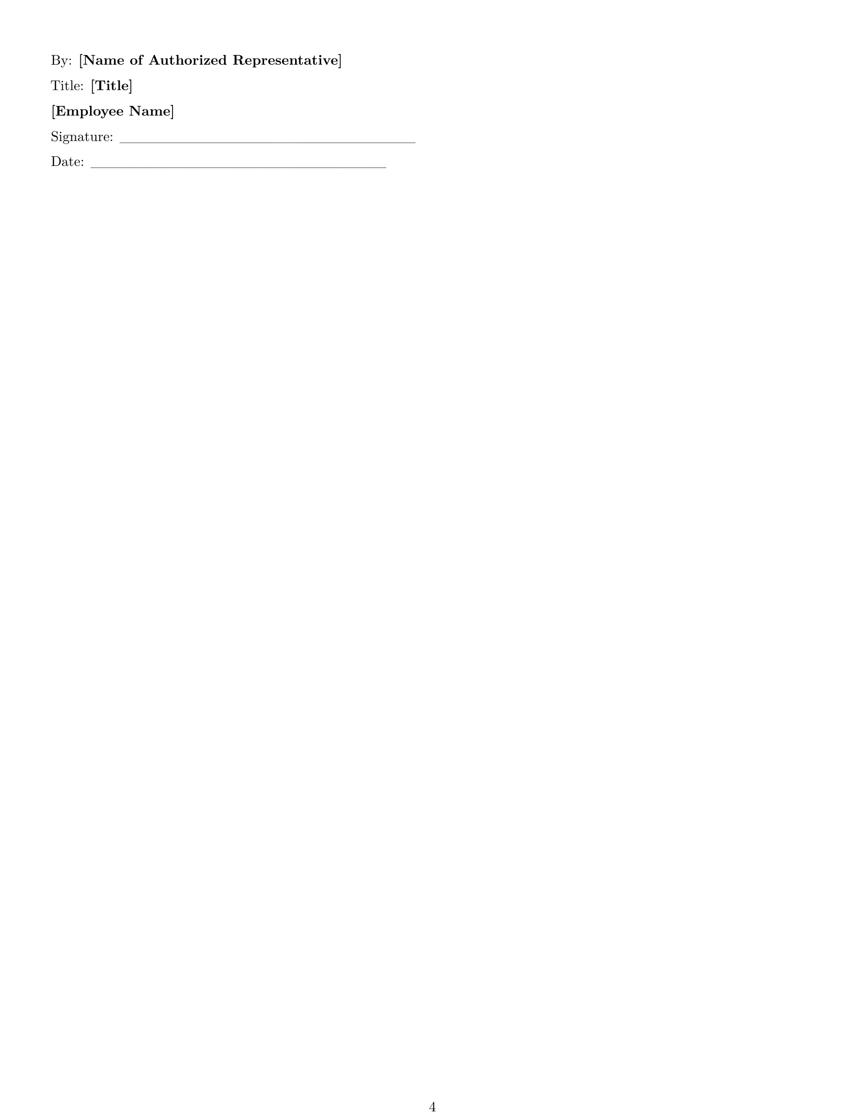 Preview page 4 of Free Hawaii warehouse worker employment contract template