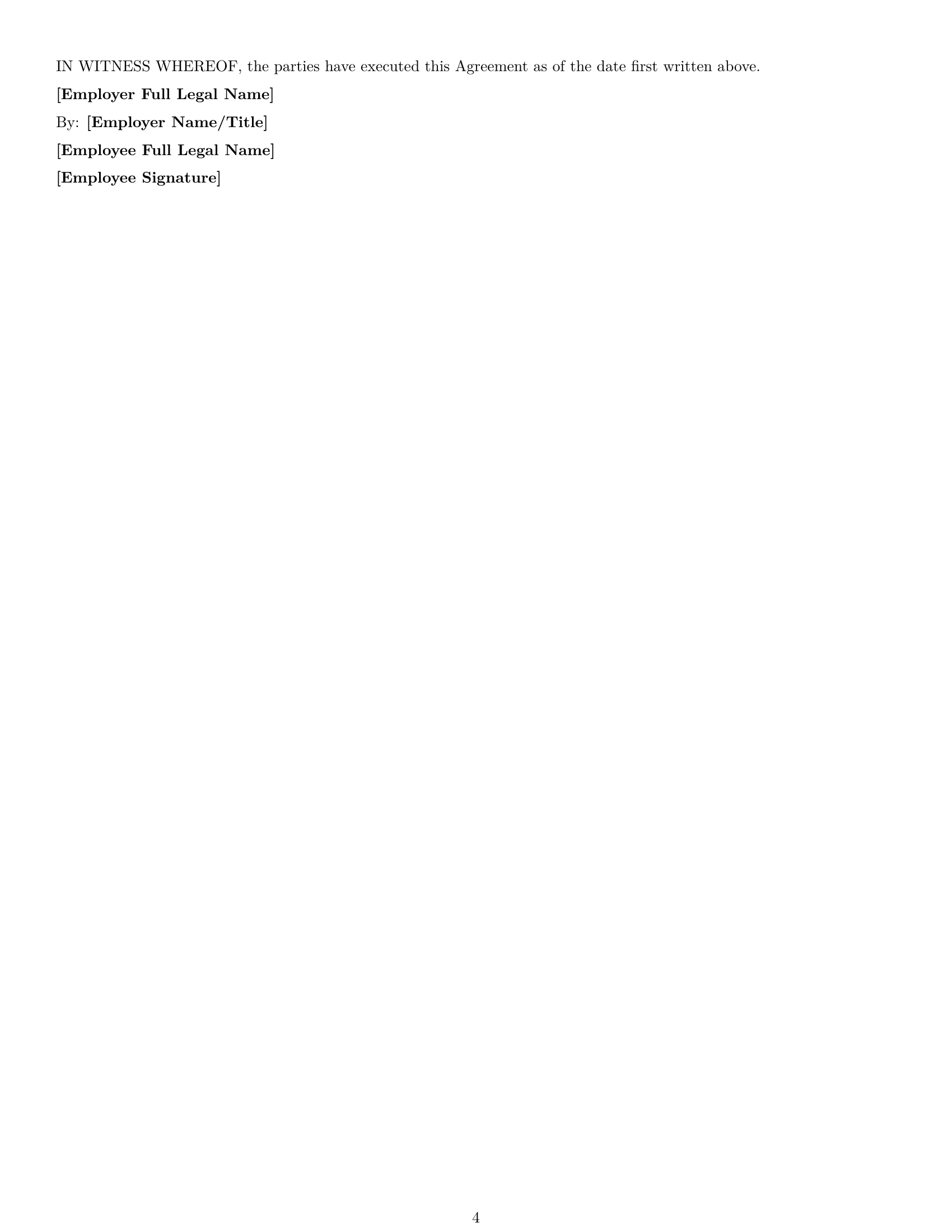 Preview page 4 of Free Michigan delivery driver employment contract template