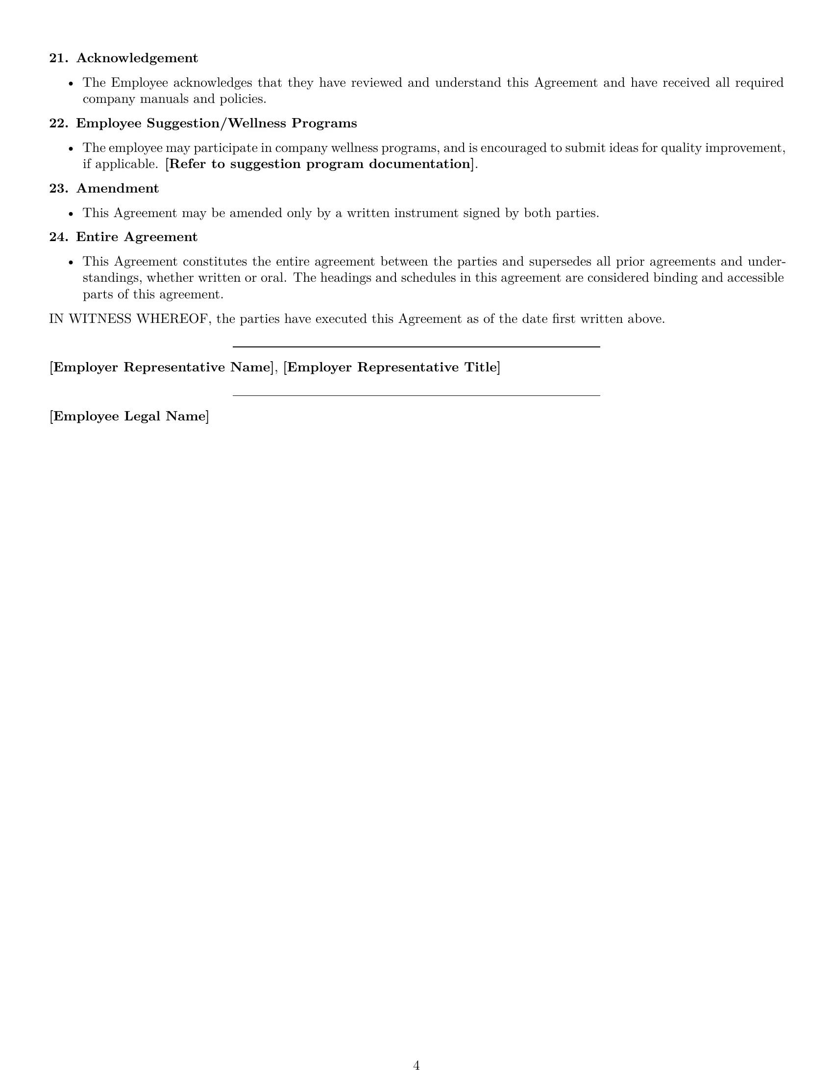 Preview page 4 of Free Kentucky production worker employment contract template