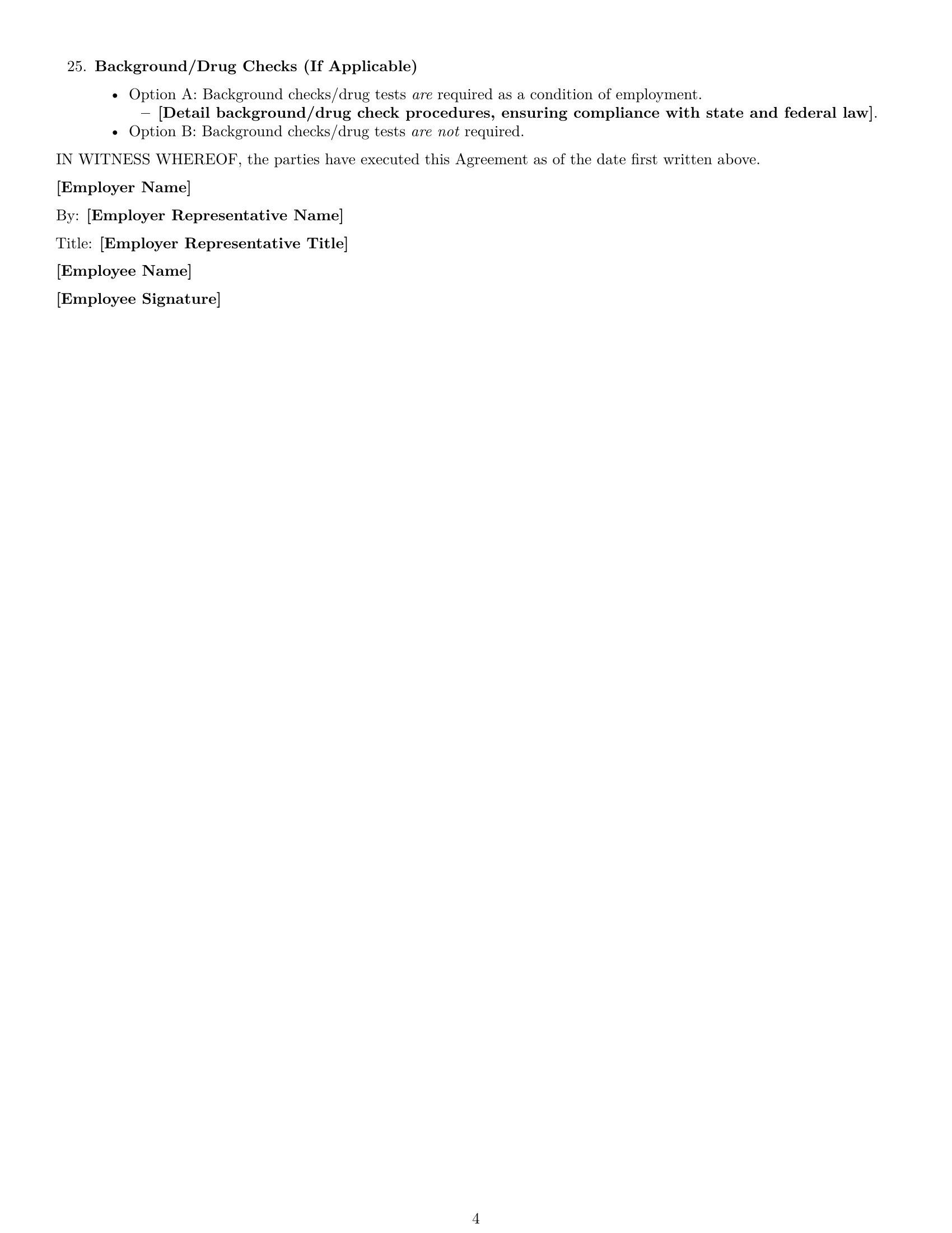 Preview page 4 of Free South Dakota production worker employment contract template