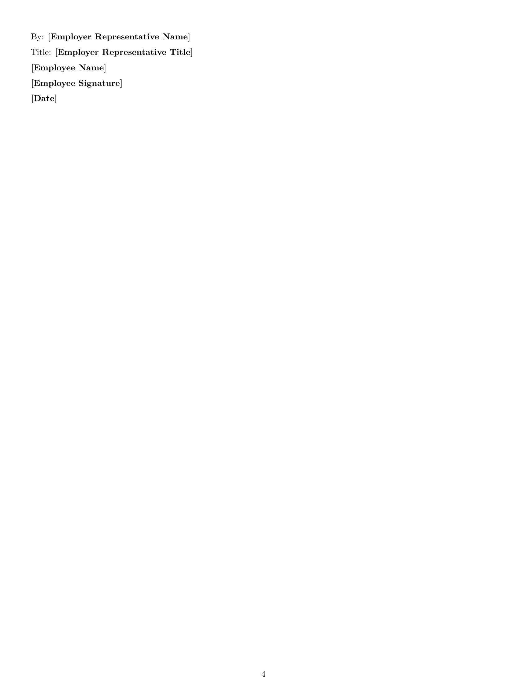 Preview page 4 of Free Delaware production worker employment contract template