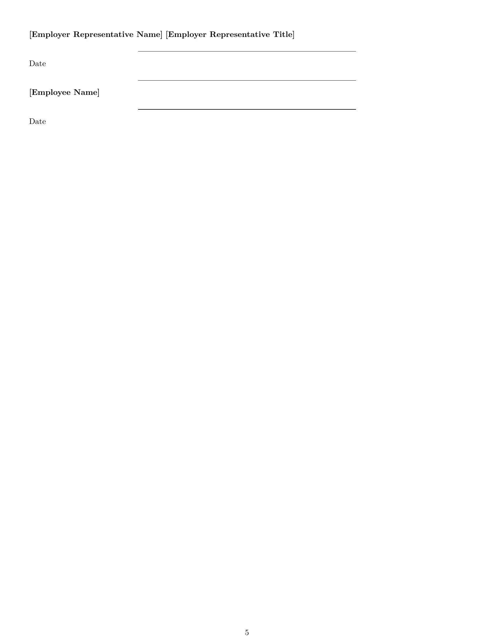 Preview page 5 of Free Kansas maintenance technician employment contract template