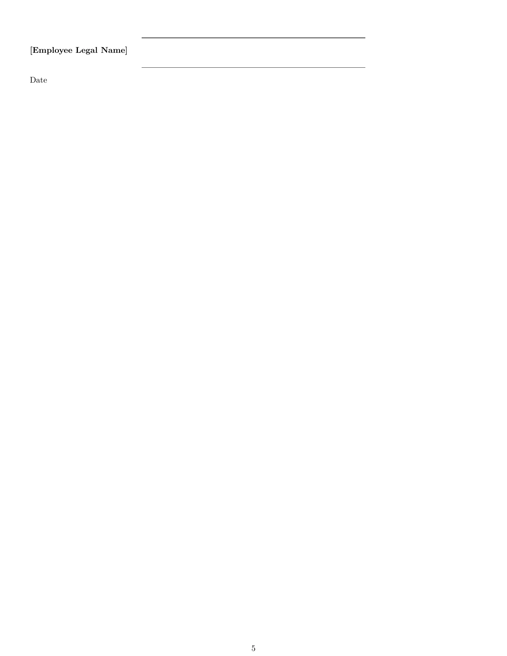 Preview page 5 of Free Louisiana maintenance technician employment contract template