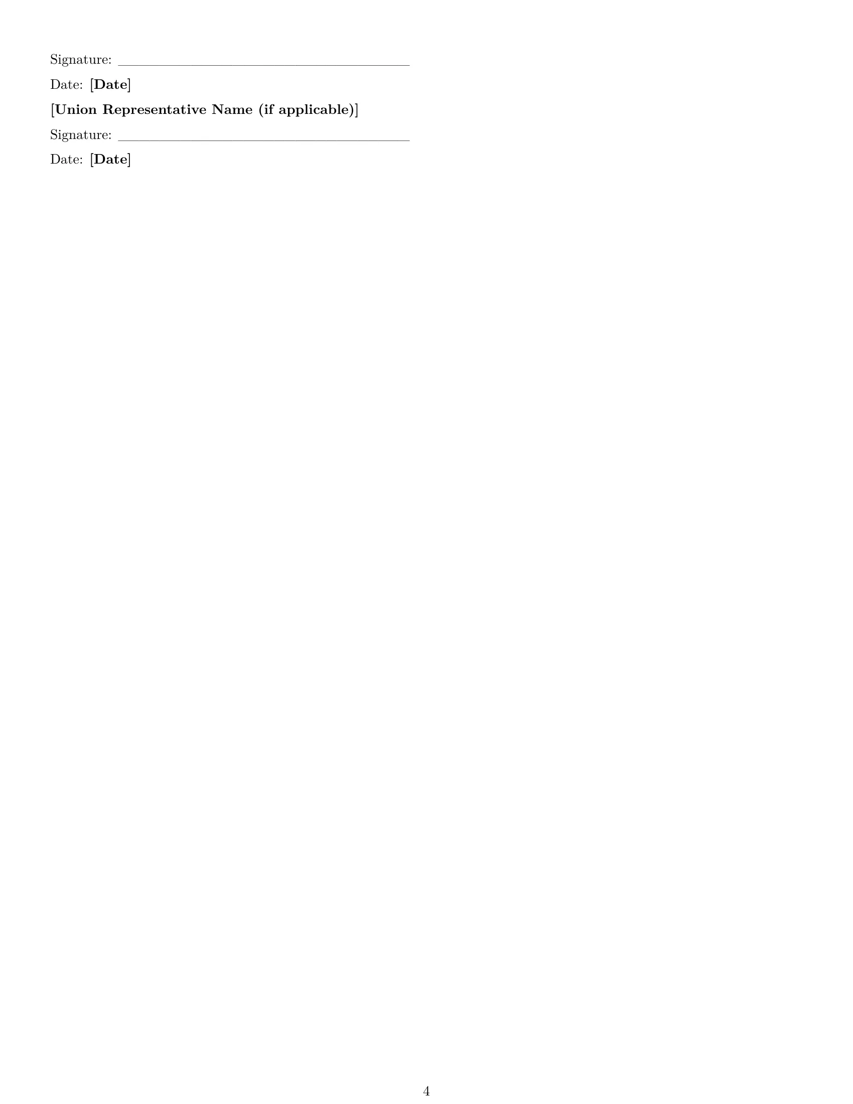 Preview page 4 of Free Ohio maintenance technician employment contract template