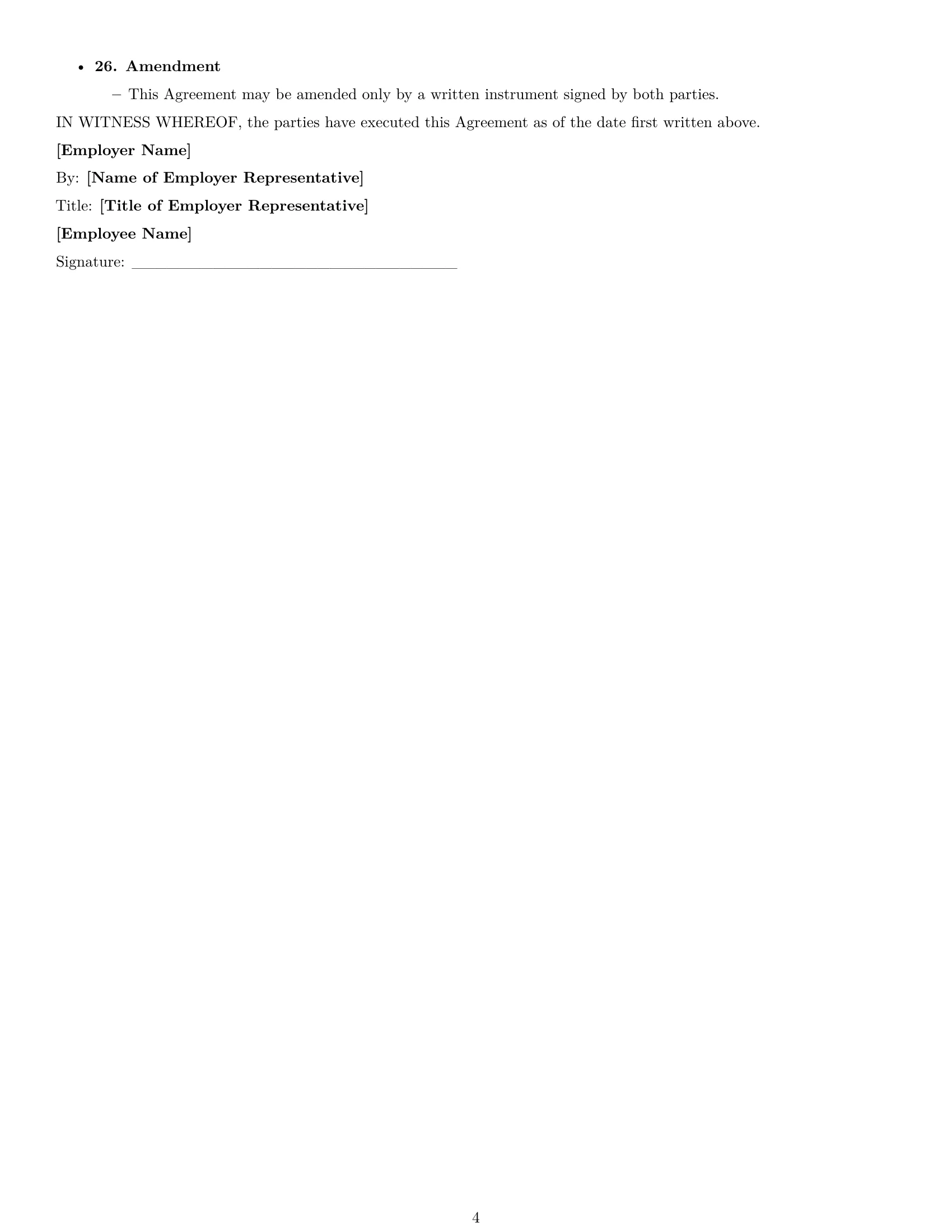 Preview page 4 of Free North Dakota assembler employment contract template
