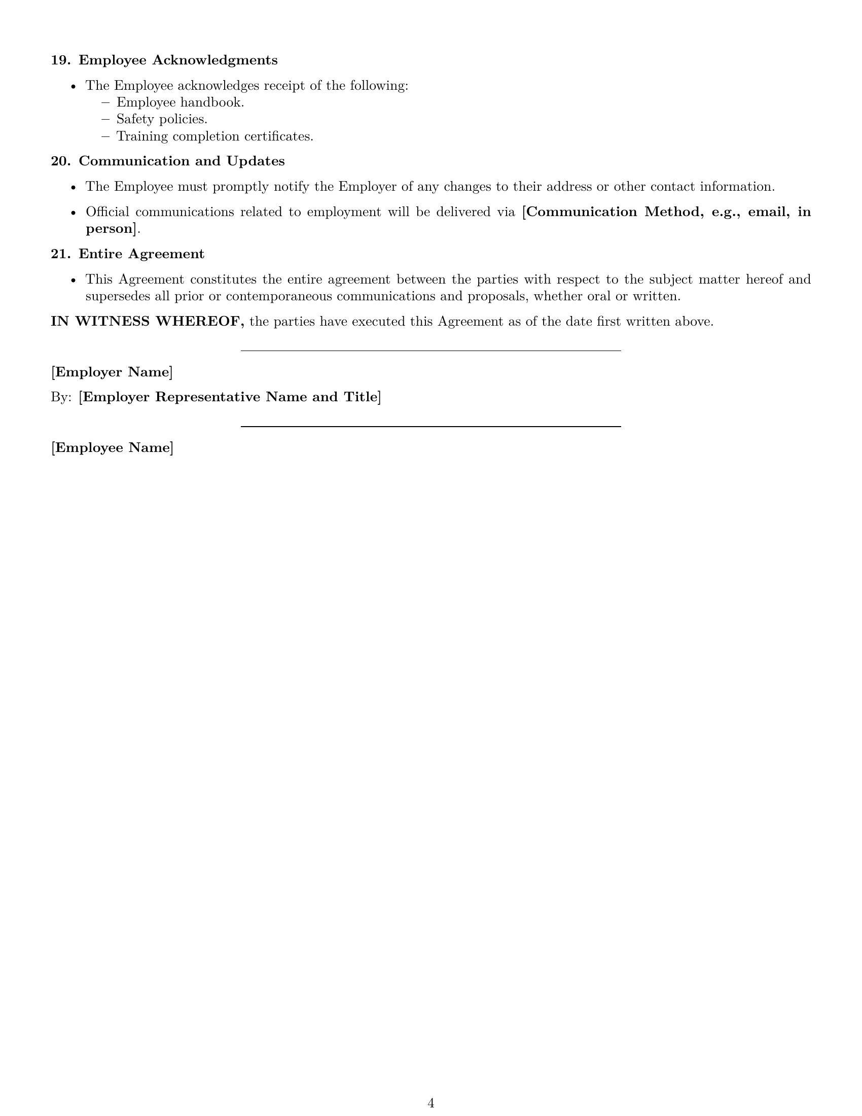 Preview page 4 of Free Utah assembler employment contract template