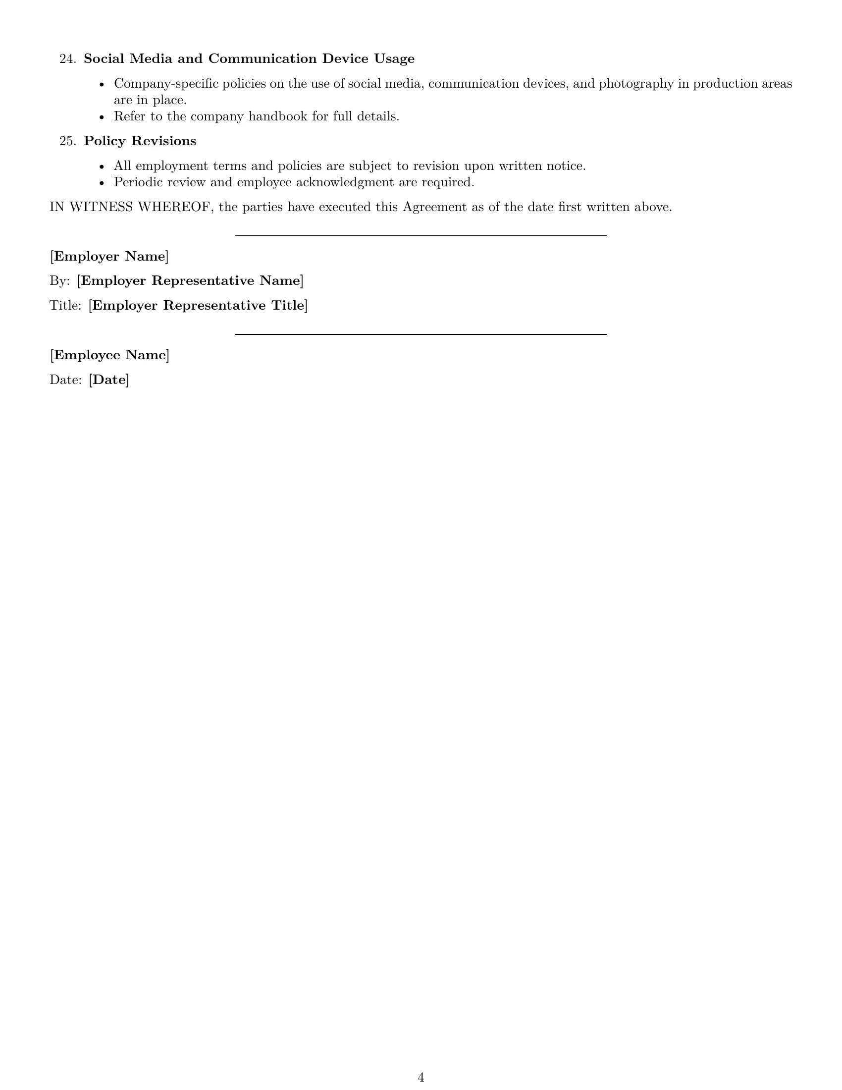 Preview page 4 of Free West Virginia assembler employment contract template
