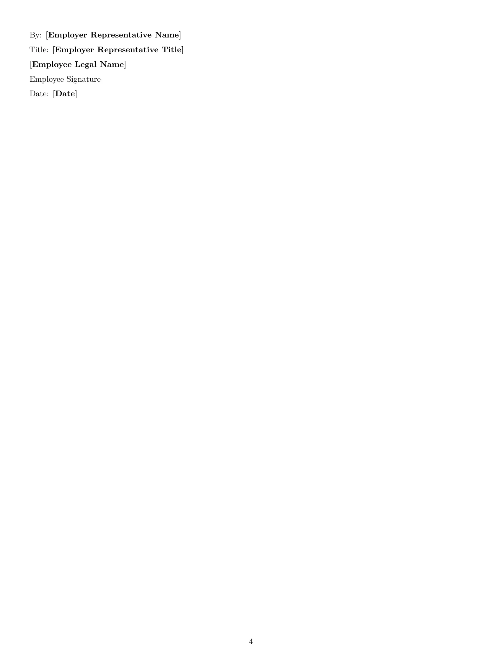 Preview page 4 of Free Michigan retail sales associate employment contract template