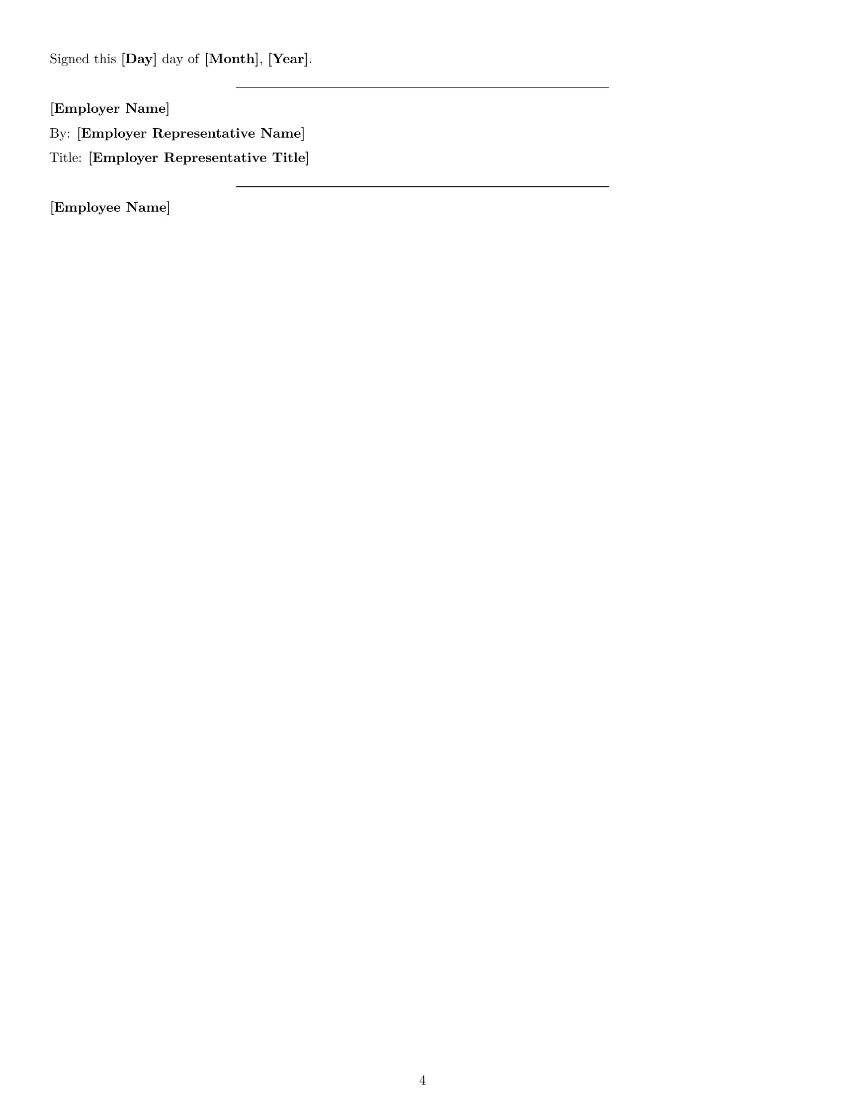 Preview page 4 of Free New Mexico retail sales associate employment contract template