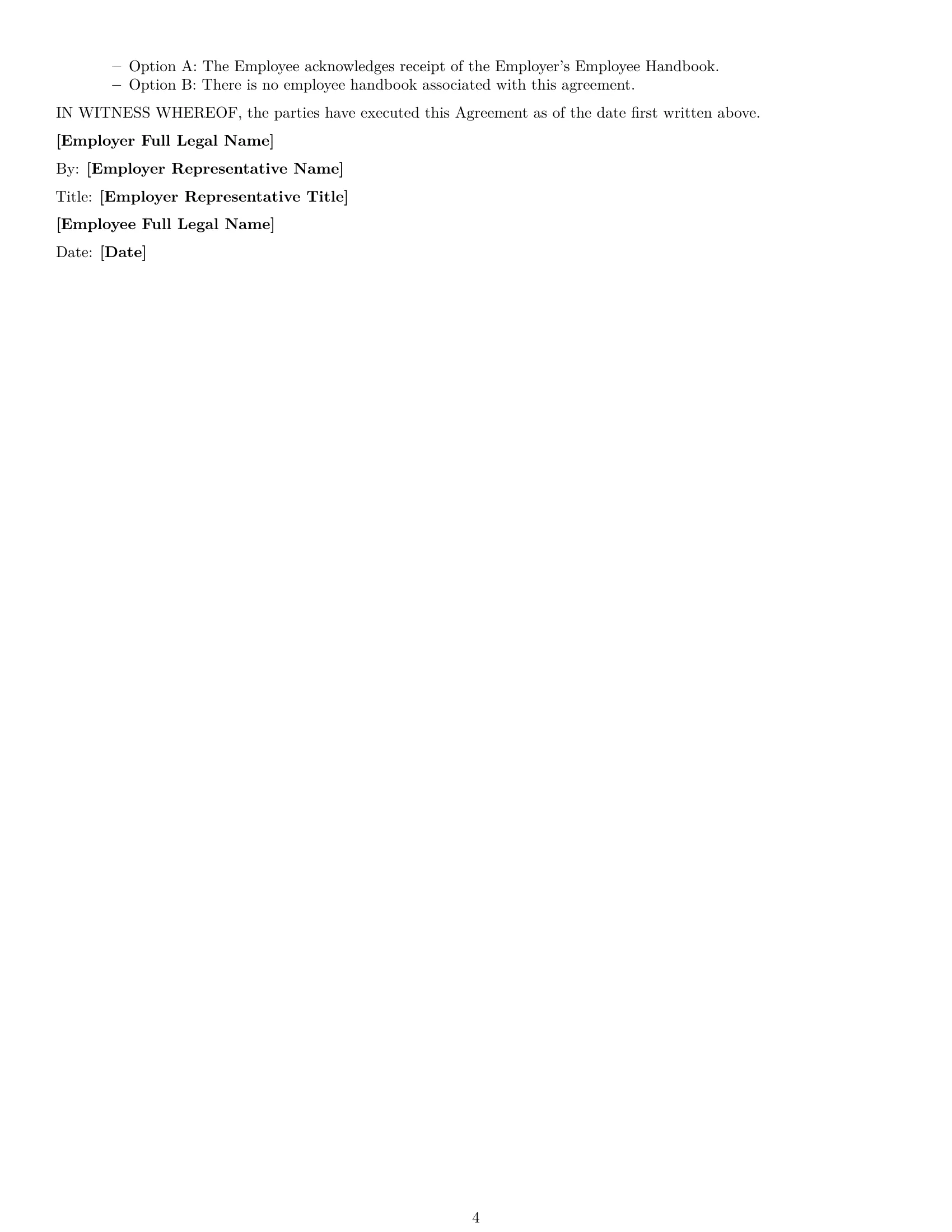 Preview page 4 of Free Ohio retail sales associate employment contract template