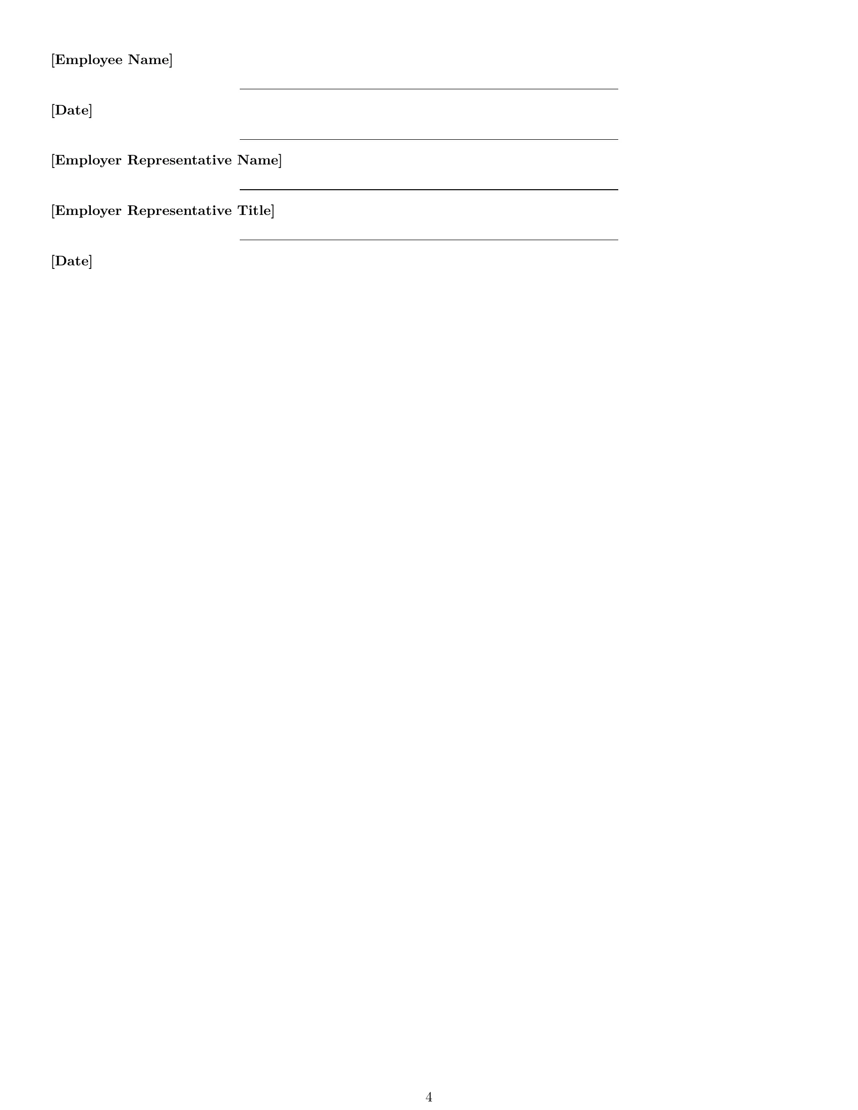 Preview page 4 of Free West Virginia retail sales associate employment contract template