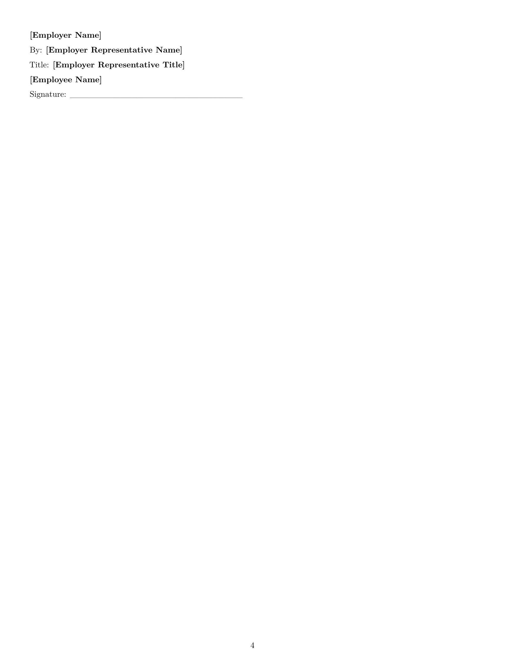 Preview page 4 of Free Indiana janitor employment contract template