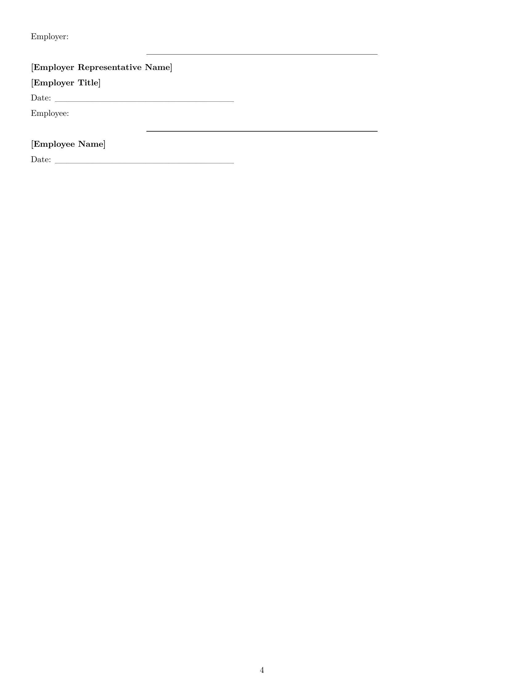 Preview page 4 of Free Missouri janitor employment contract template