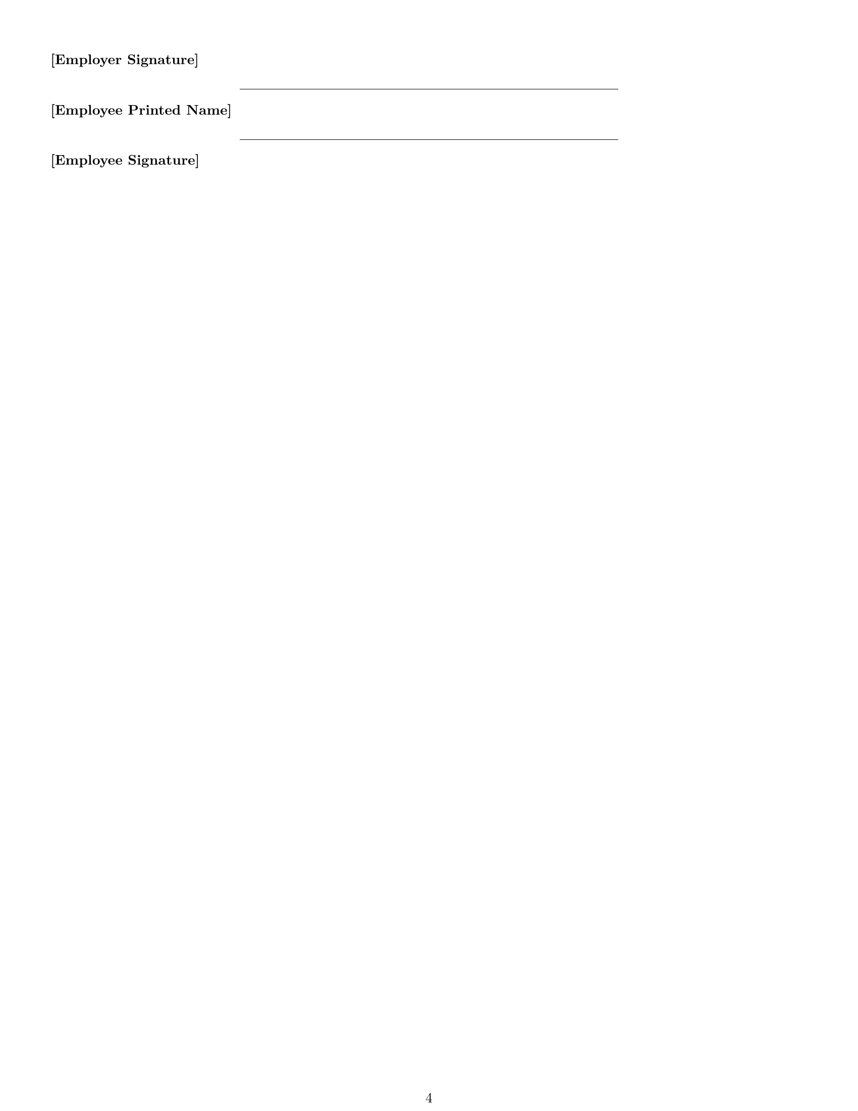 Preview page 4 of Free Rhode Island janitor employment contract template