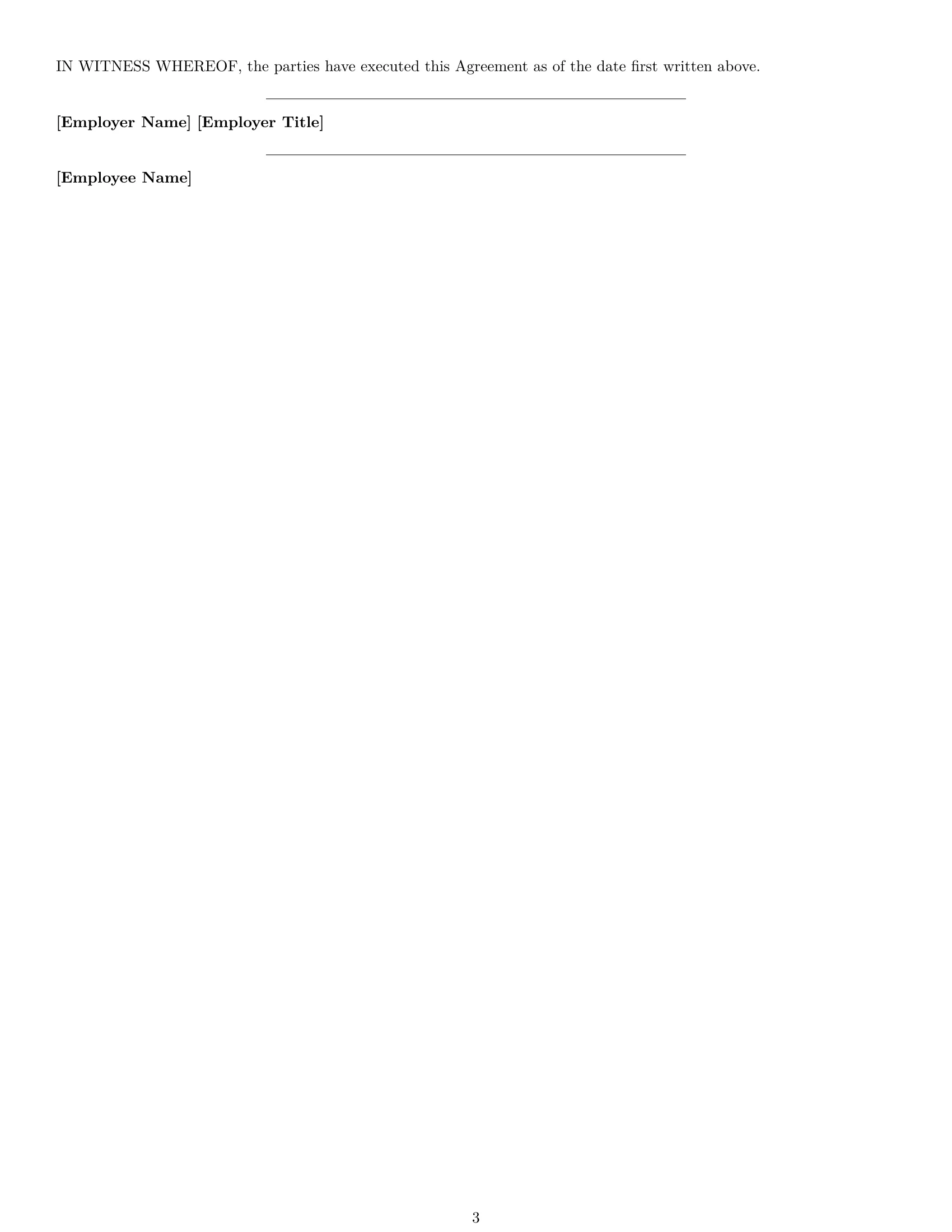 Preview page 3 of Free Maryland cashier employment contract template