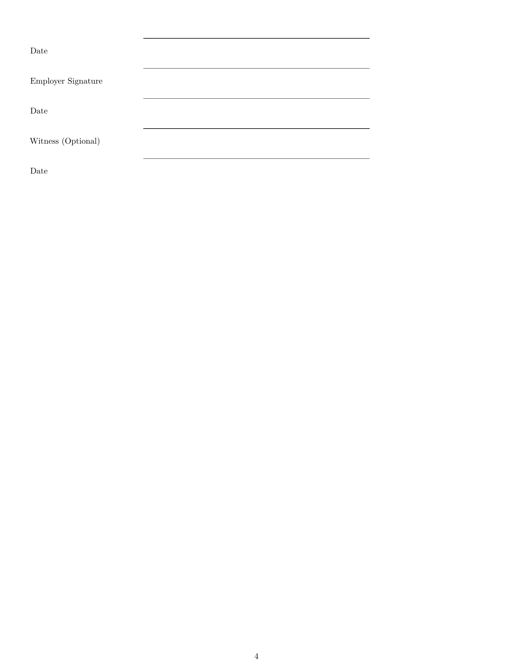 Preview page 4 of Free Virginia cashier employment contract template