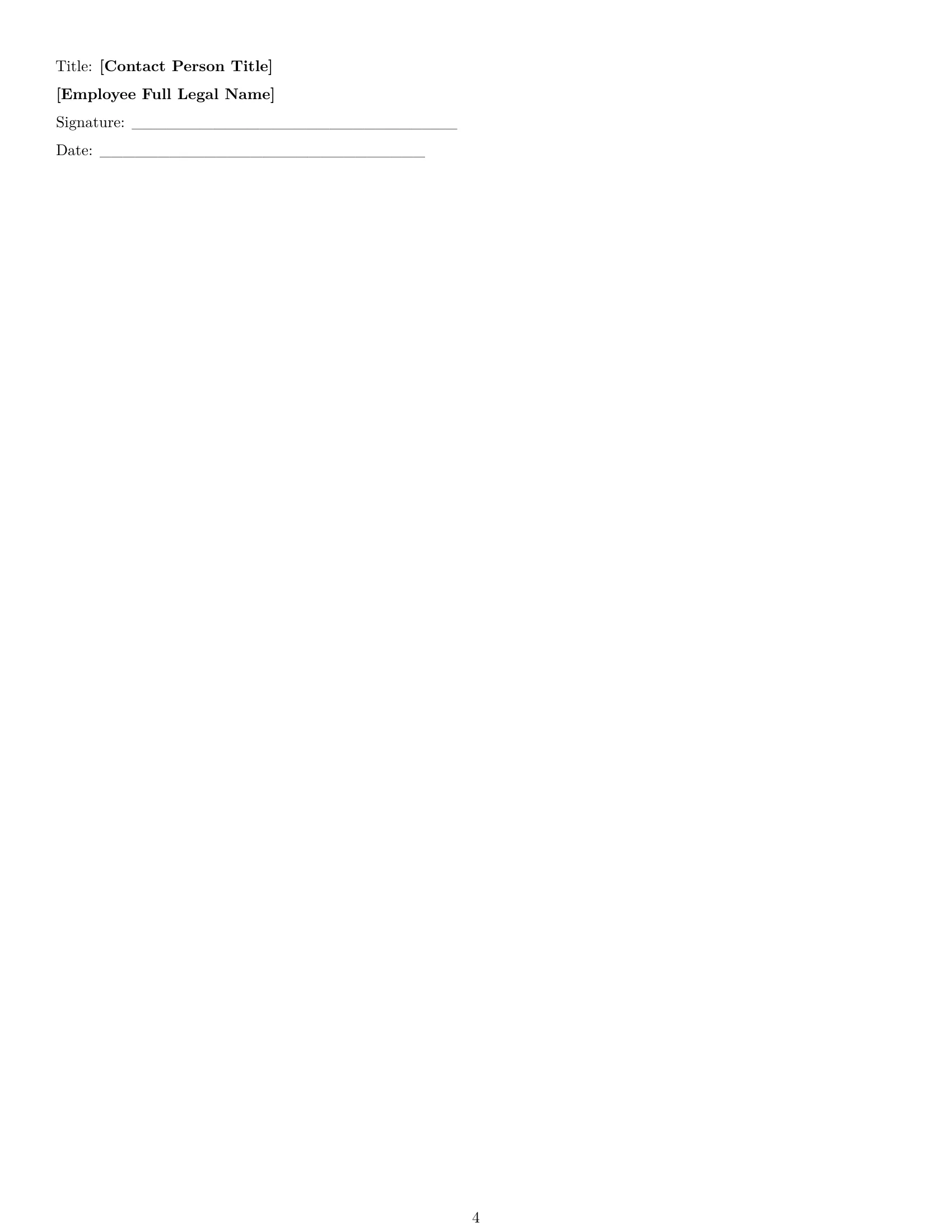 Preview page 4 of Free Montana office manager employment contract template