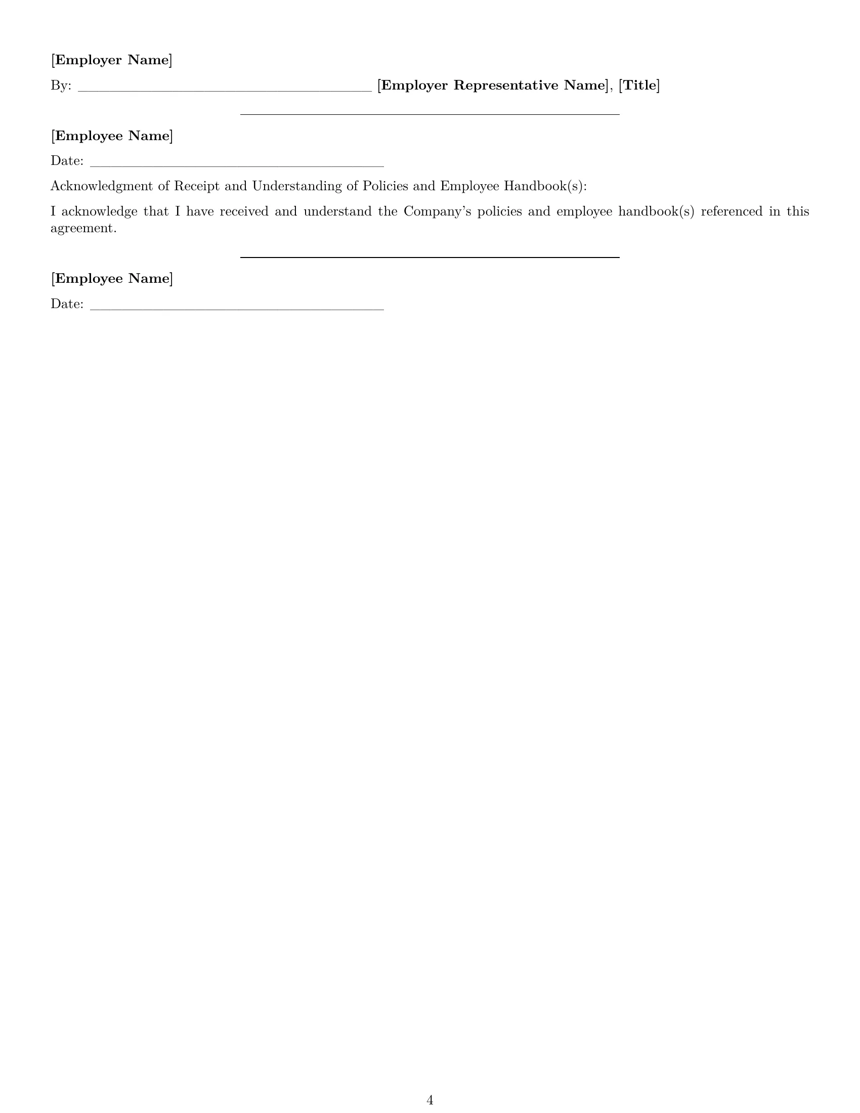 Preview page 4 of Free Virginia office manager employment contract template