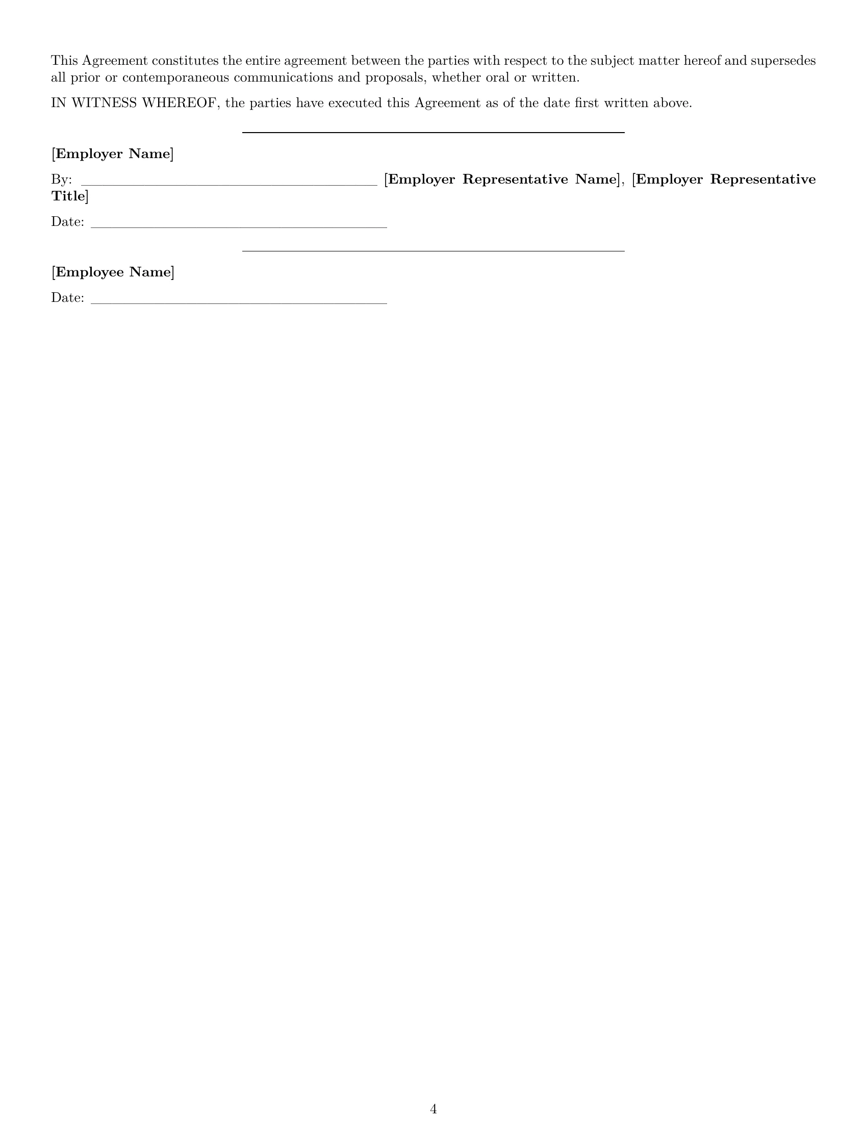 Preview page 4 of Free West Virginia office manager employment contract template