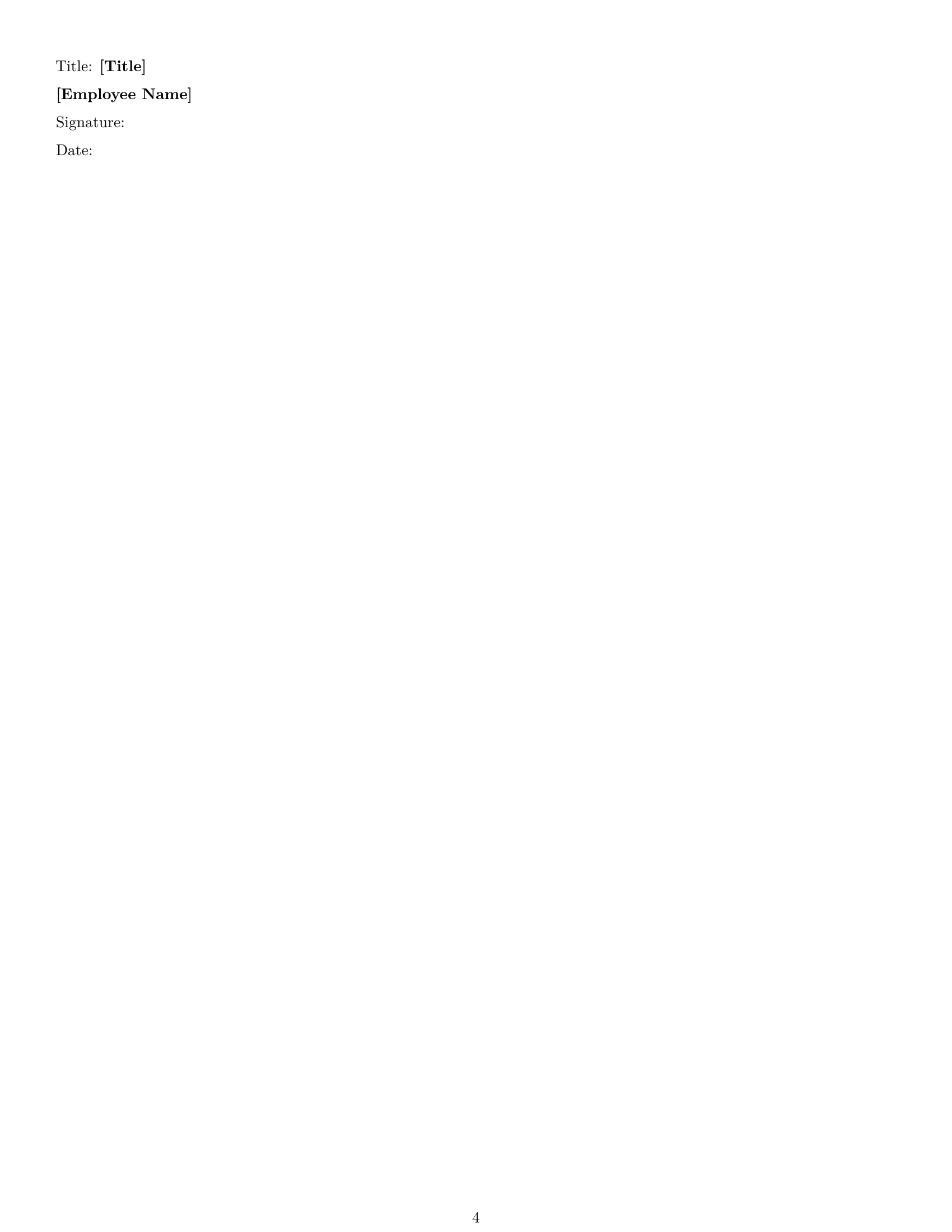 Preview page 4 of Free Delaware office manager employment contract template