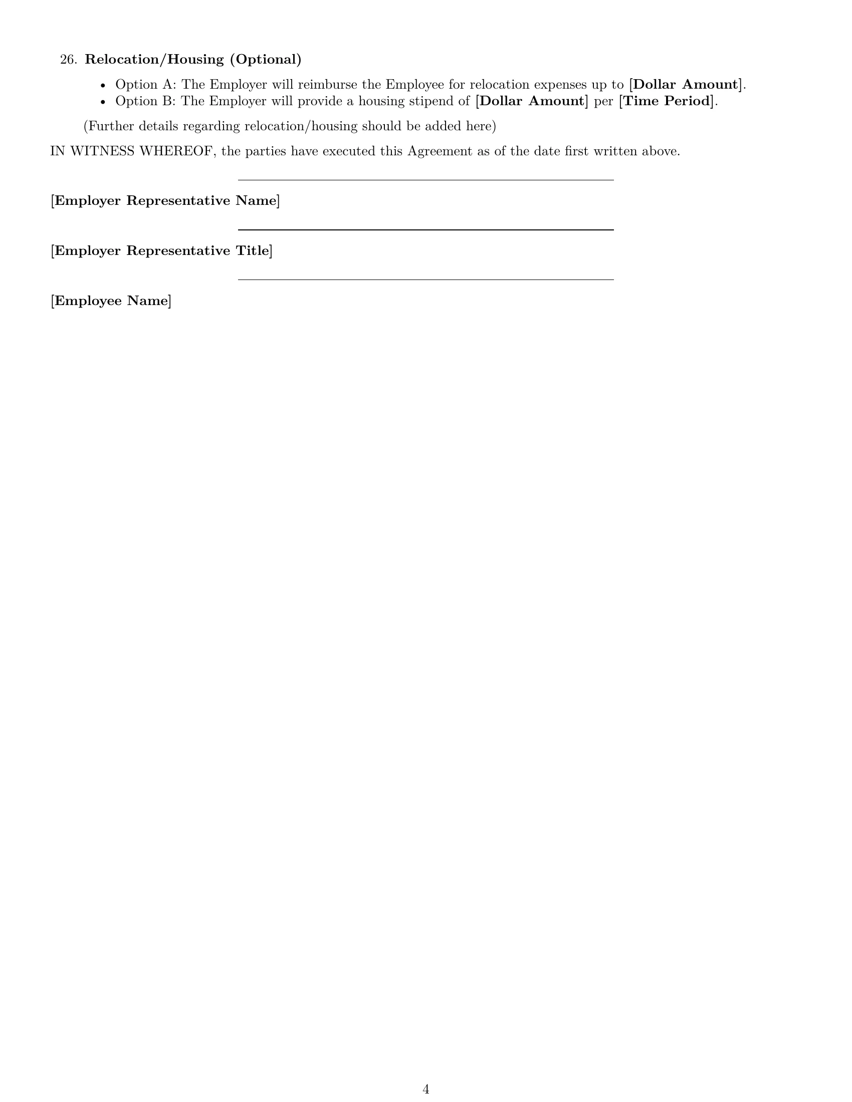 Preview page 4 of Free New York cook employment contract template