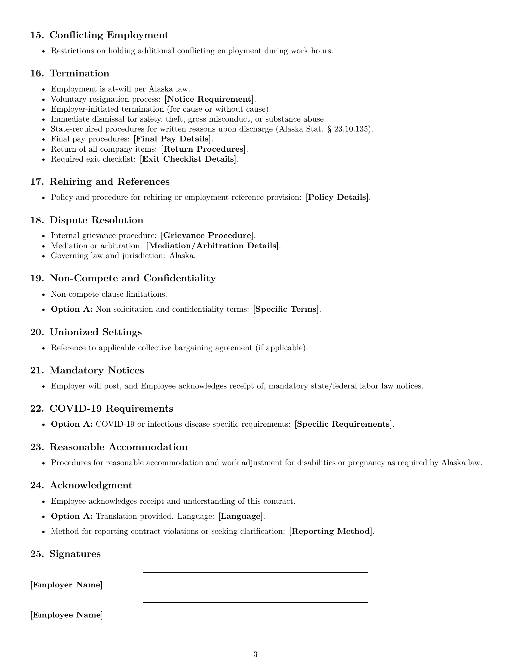 Preview page 3 of Free Alaska cleaner employment contract template