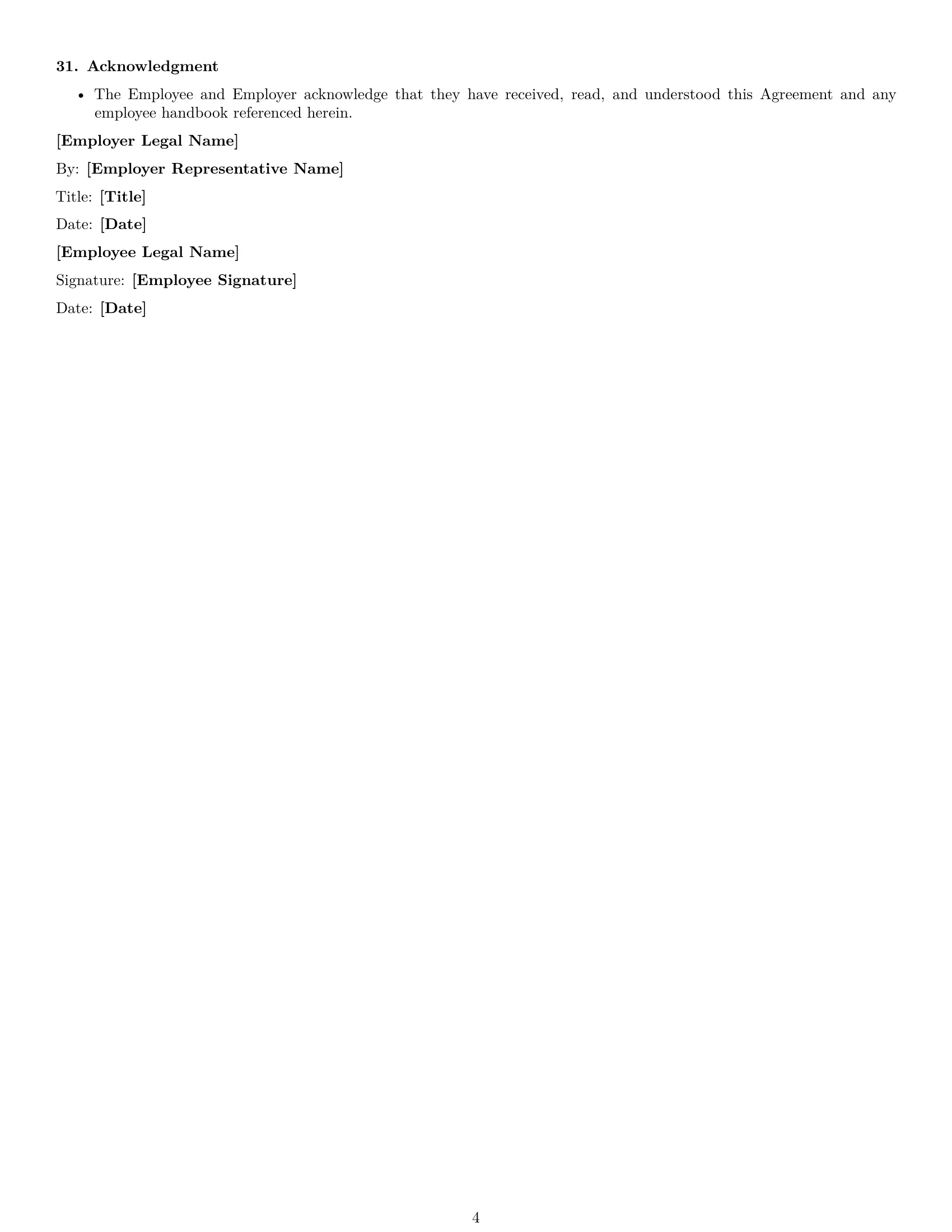 Preview page 4 of Free Maryland cleaner employment contract template