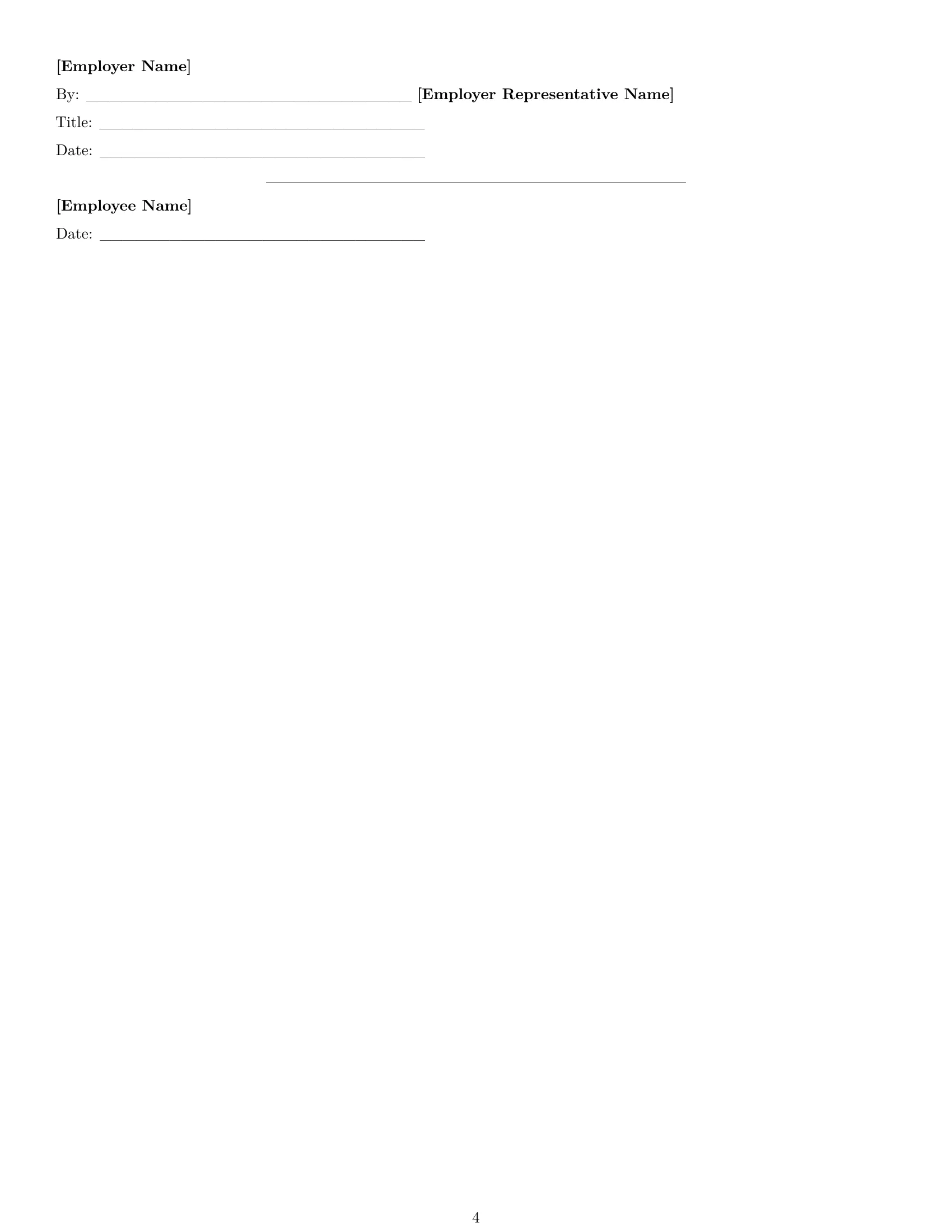 Preview page 4 of Free Ohio cleaner employment contract template
