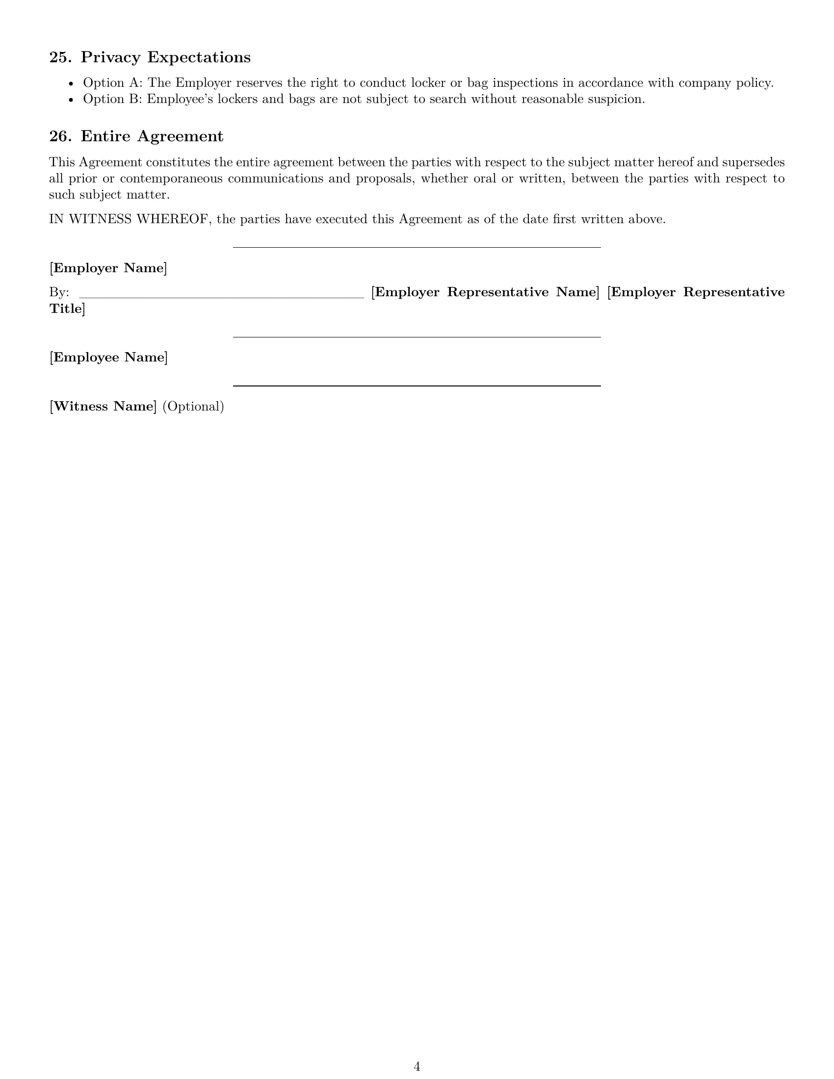 Preview page 4 of Free South Carolina cleaner employment contract template