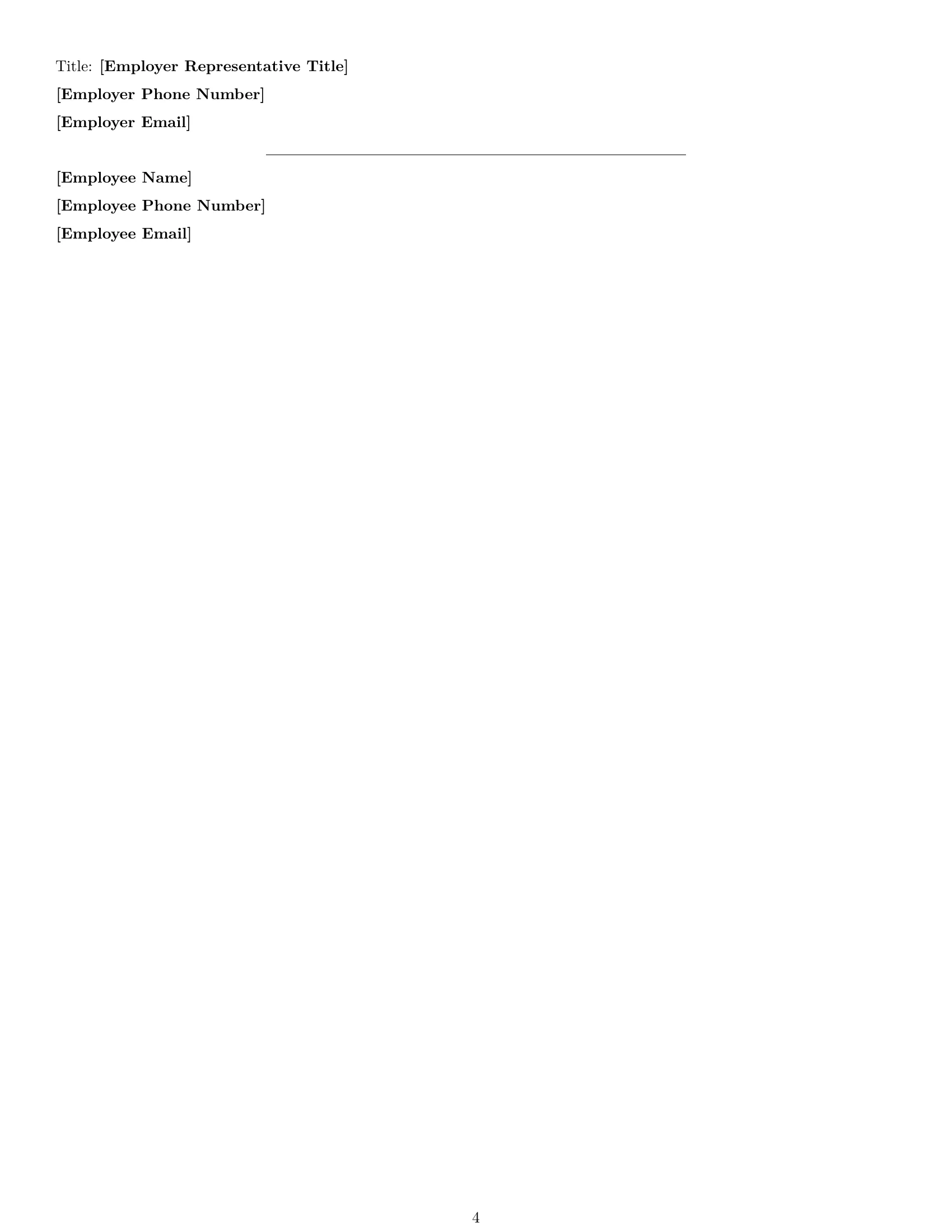 Preview page 4 of Free Delaware cleaner employment contract template
