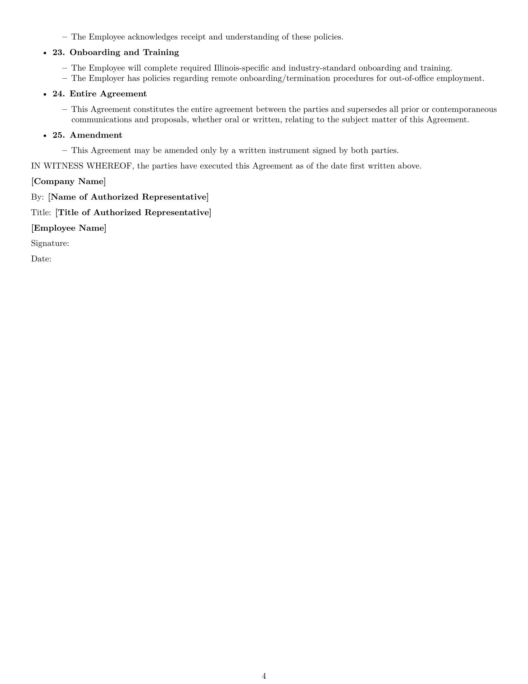 Preview page 4 of Free Illinois software developer employment contract template