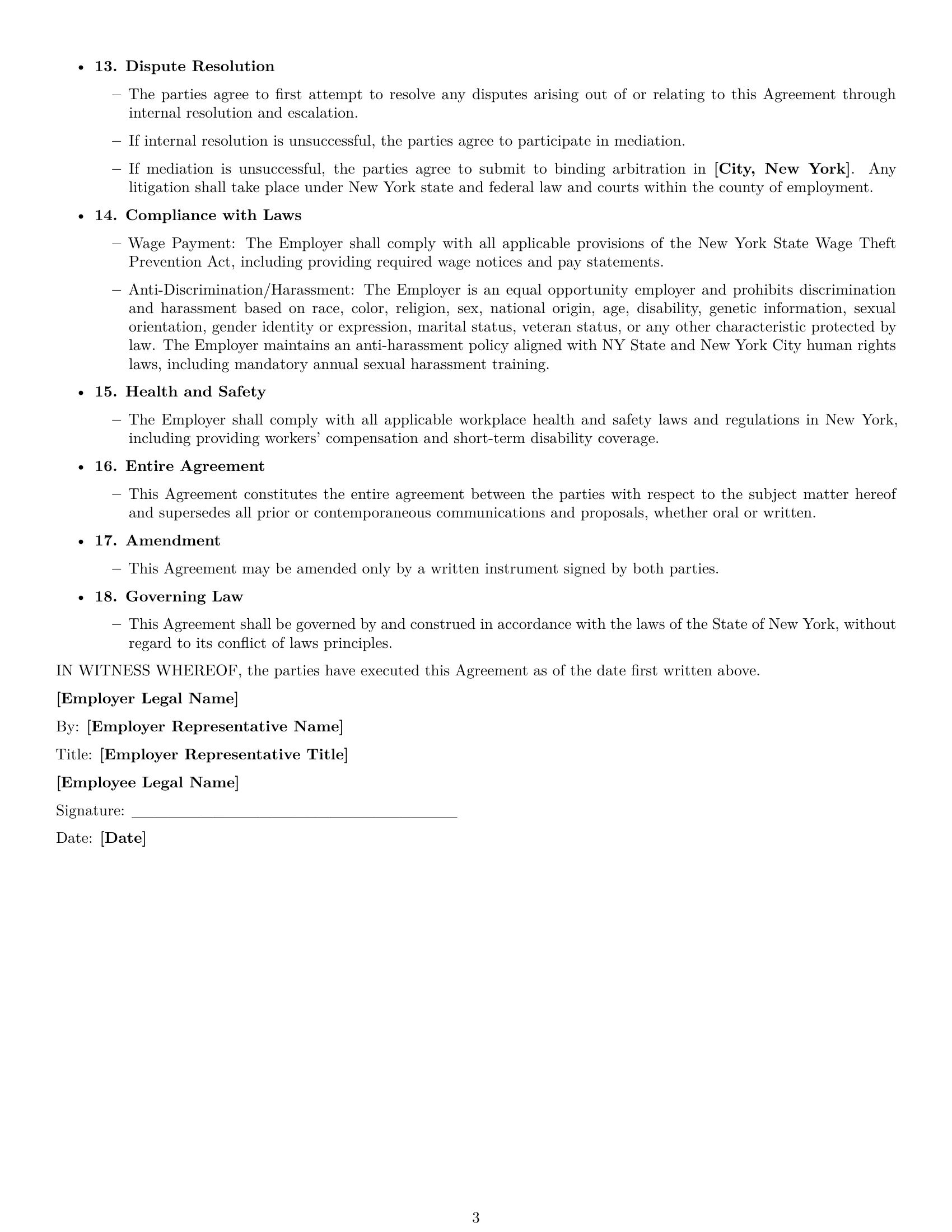Preview page 3 of Free New York software developer employment contract template