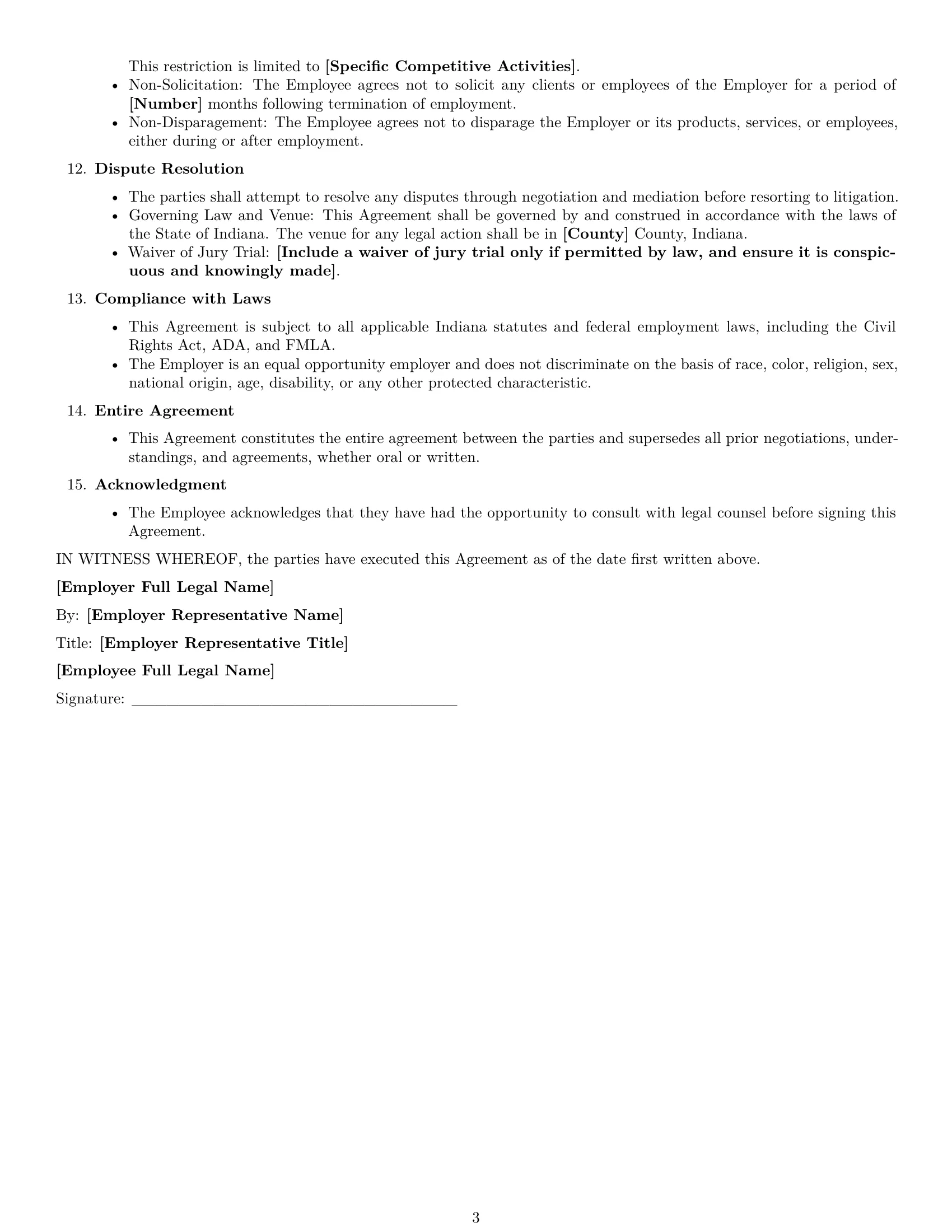 Preview page 3 of Free Indiana graphic designer employment contract template