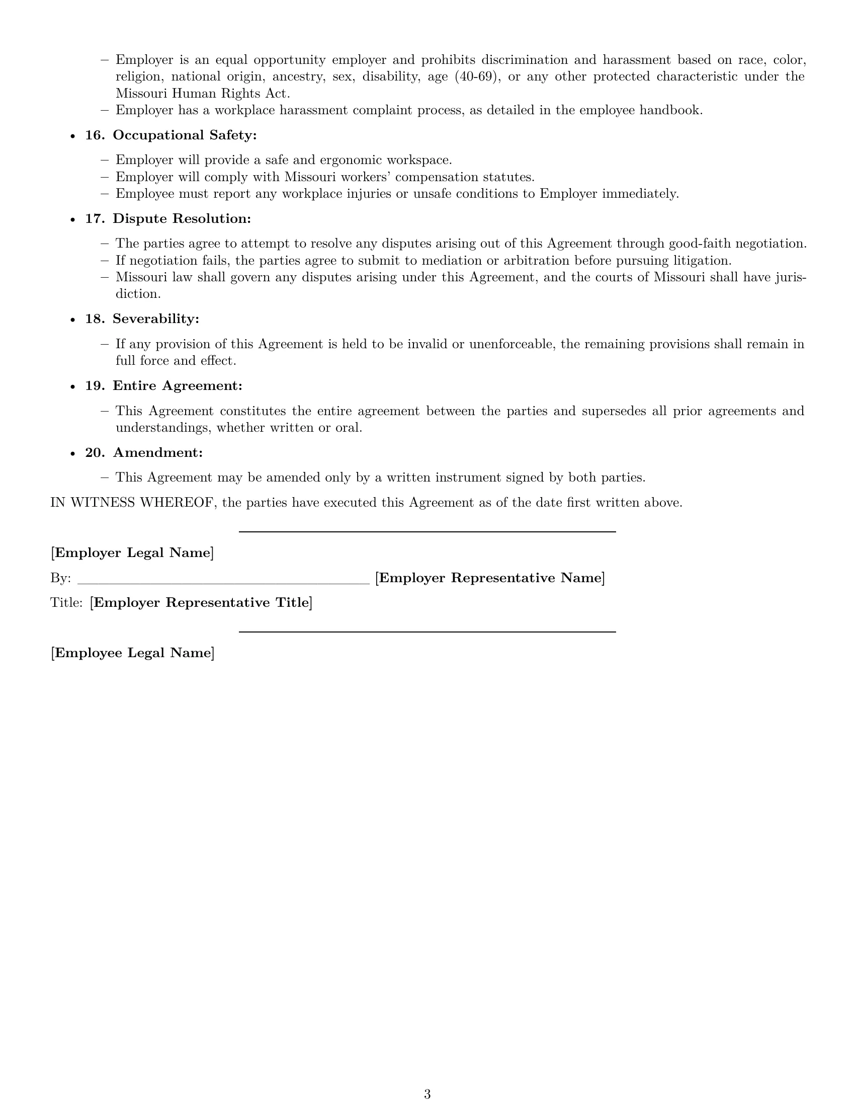 Preview page 3 of Free Missouri graphic designer employment contract template