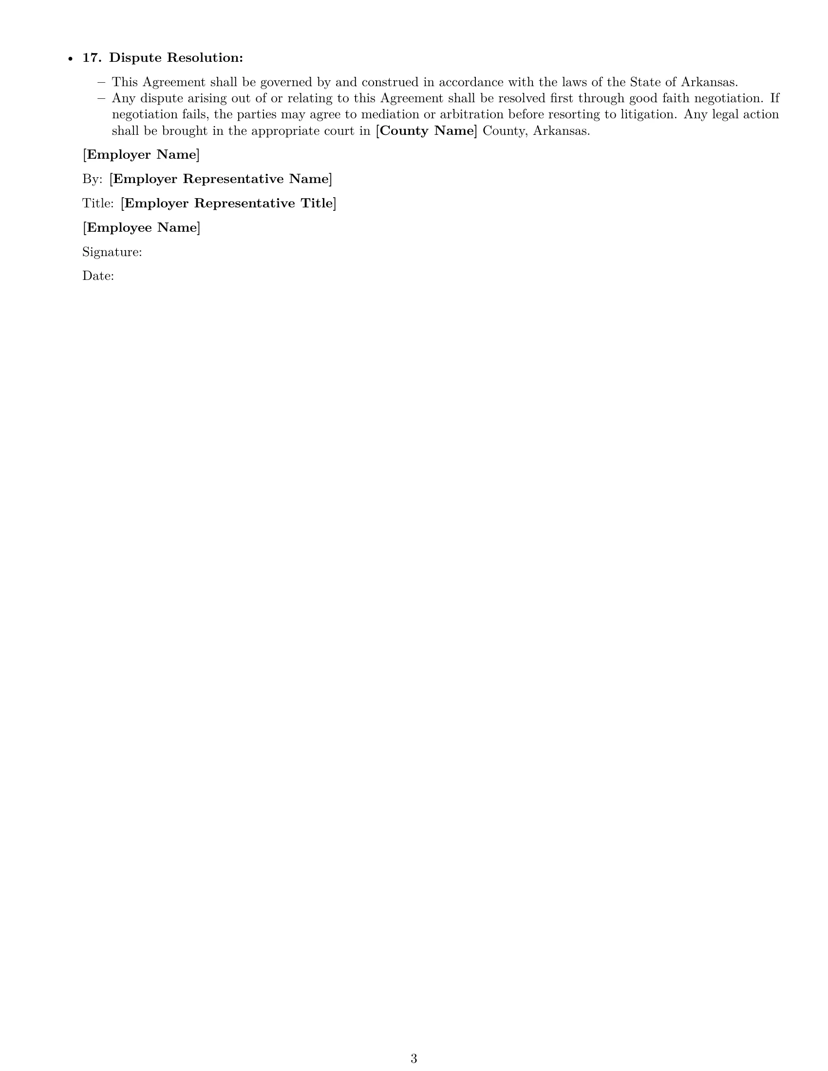 Preview page 3 of Free Arkansas graphic designer employment contract template