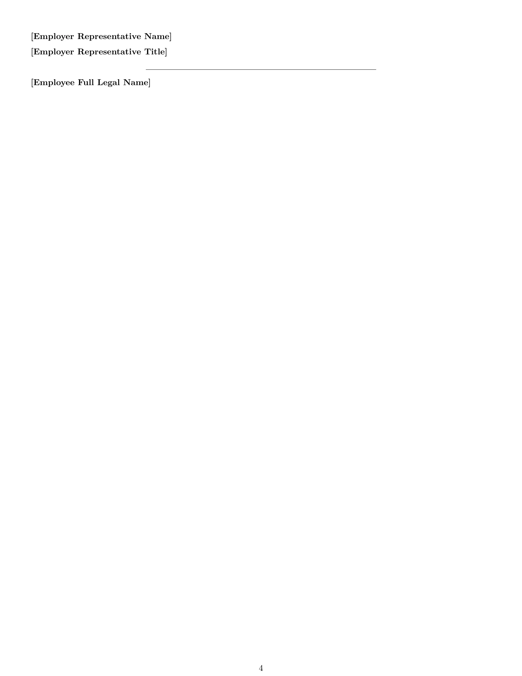 Preview page 4 of Free Maine HR assistant employment contract template