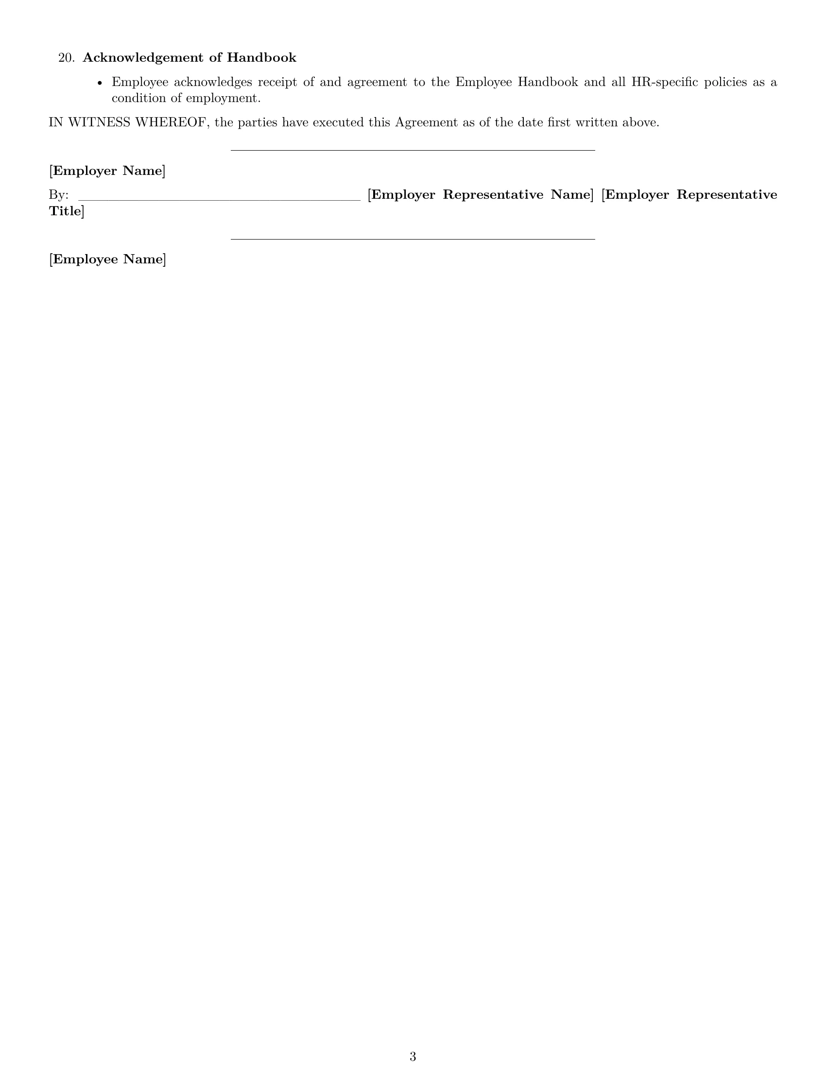 Preview page 3 of Free Virginia HR assistant employment contract template