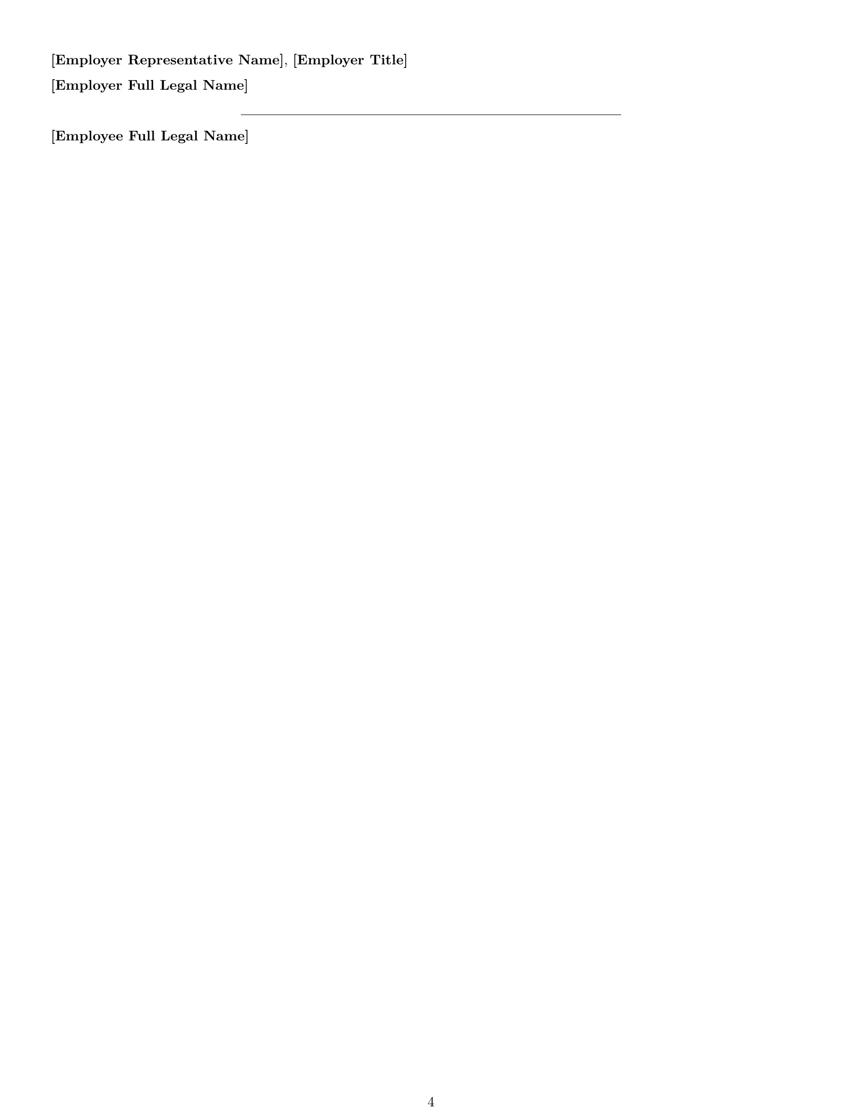 Preview page 4 of Free Indiana HR generalist employment contract template