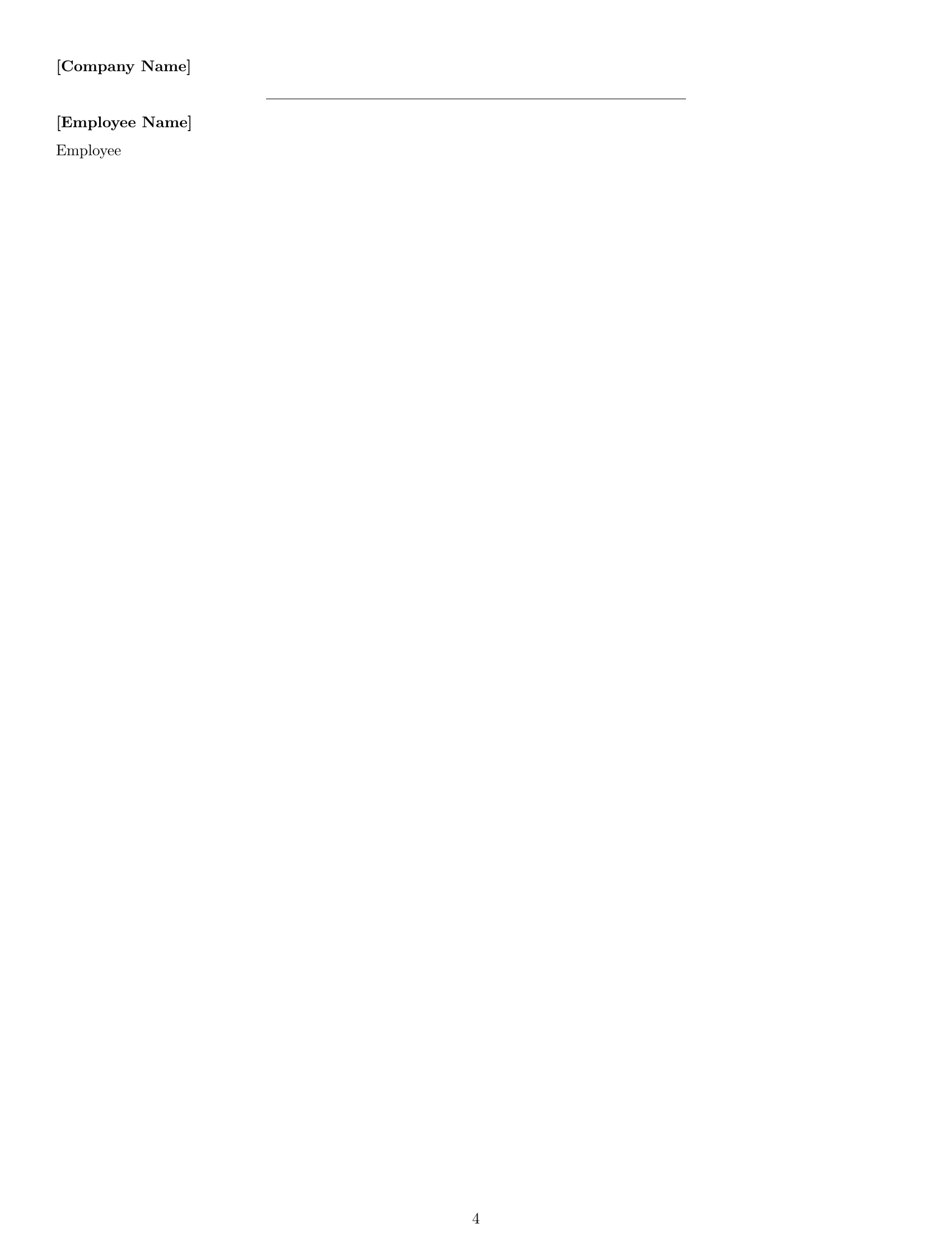 Preview page 4 of Free North Carolina HR generalist employment contract template