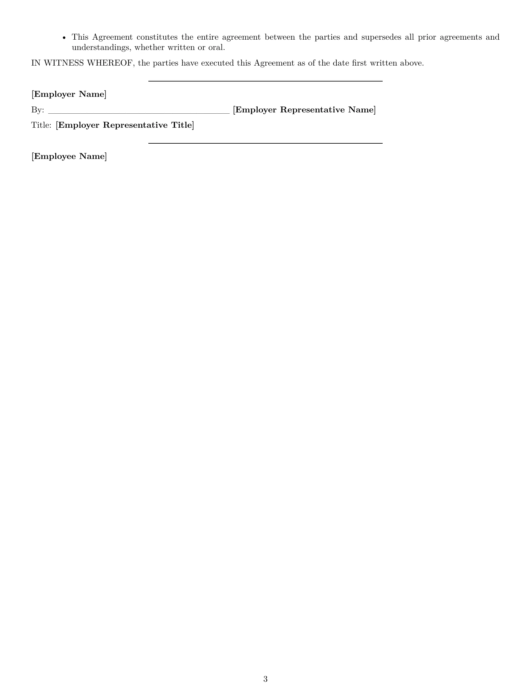 Preview page 3 of Free South Carolina bookkeeper employment contract template
