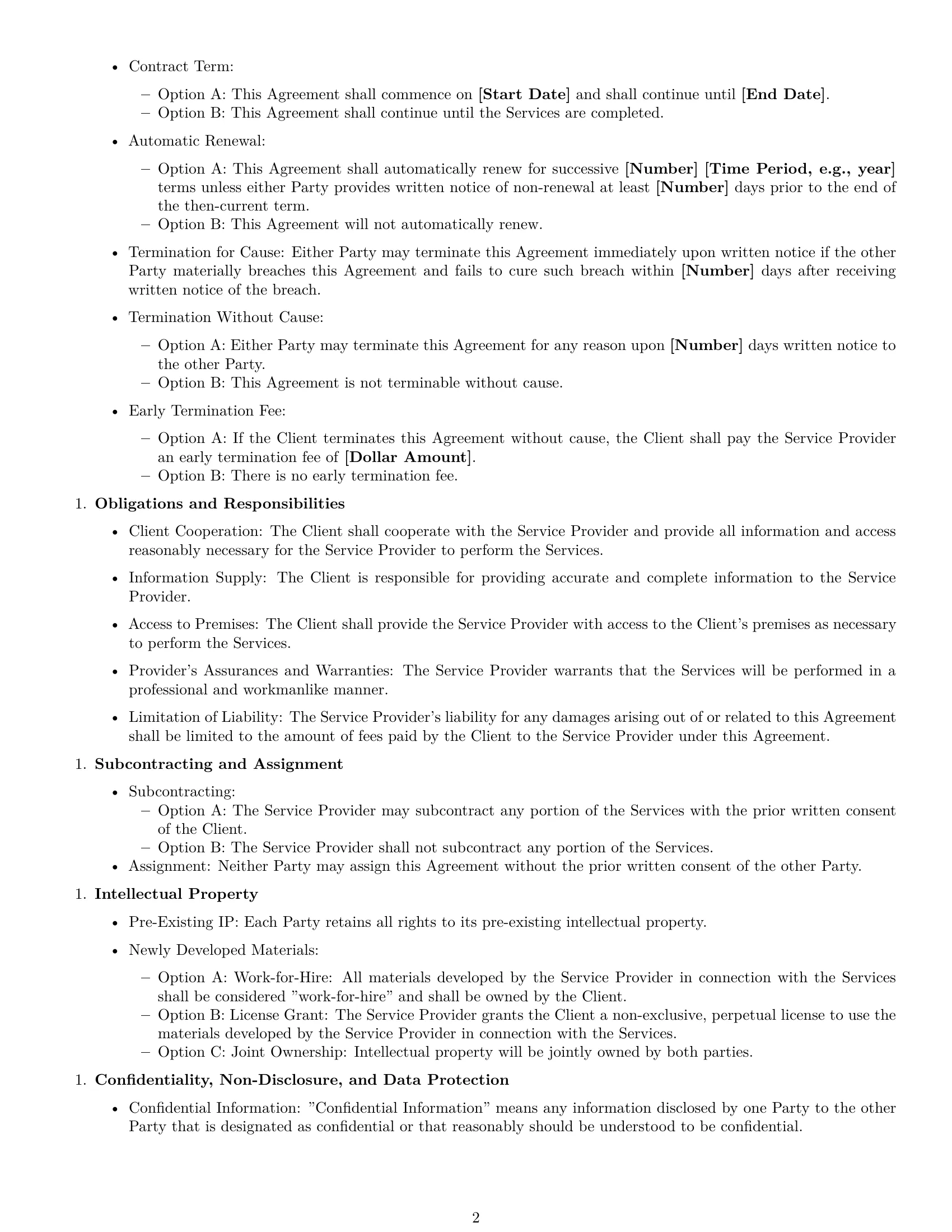 Preview page 2 of Free Georgia service contract template