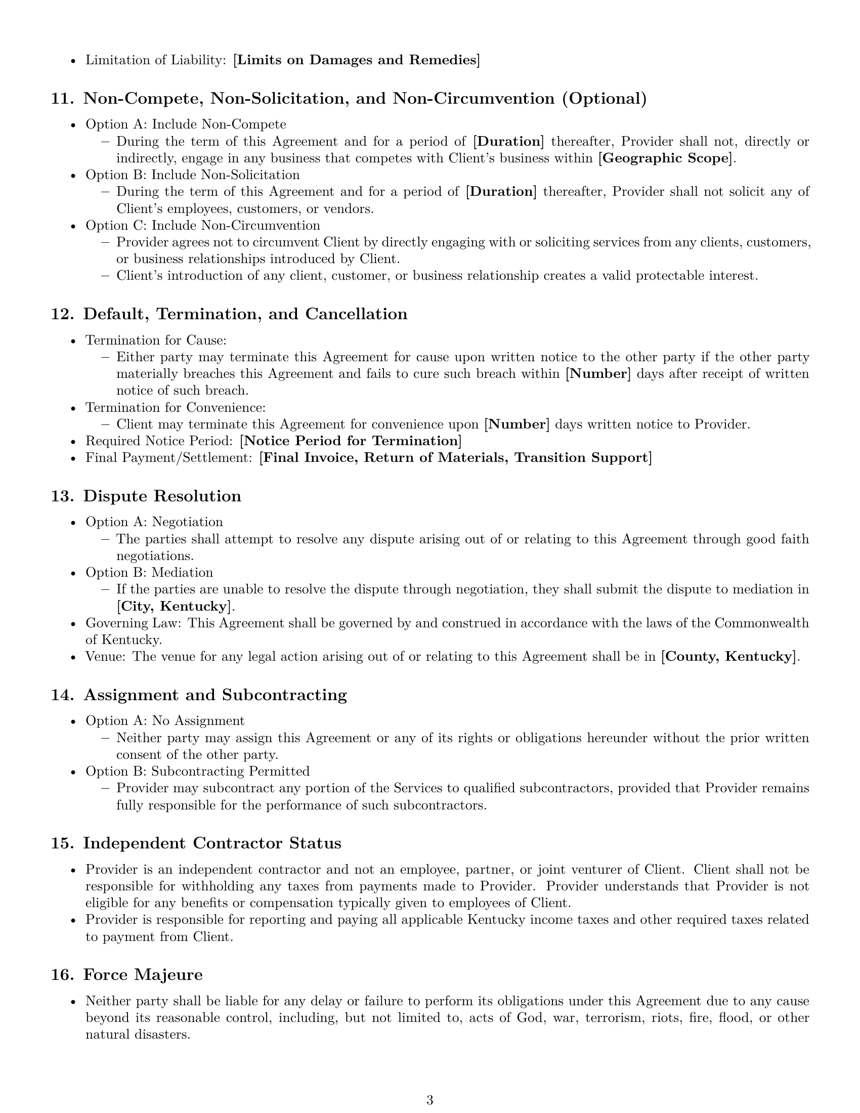 Preview page 3 of Free Kentucky service contract template