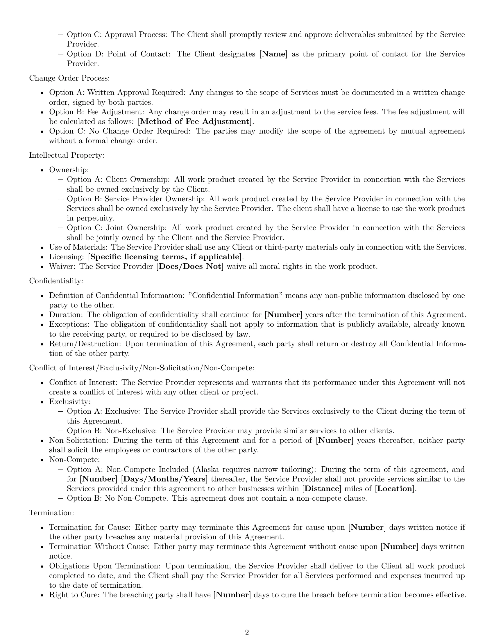 Preview page 2 of Free Alaska service contract template